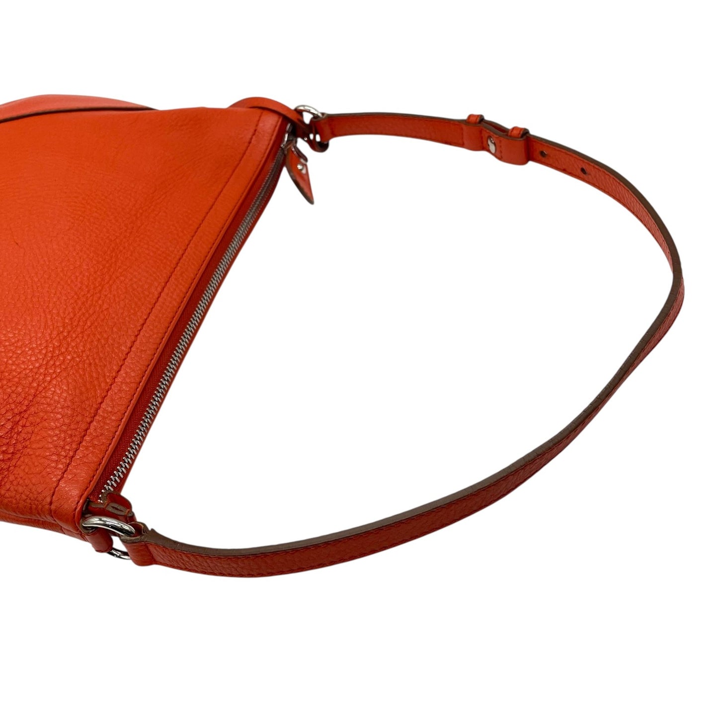 希少色 極美品 Salvatore Ferragamo フェラガモ ガンチーニ ショルダーバッグ ハンドバッグ ワンショルダー オレンジ レザー 本革 シボ革 チャーム Y2K 00s K8