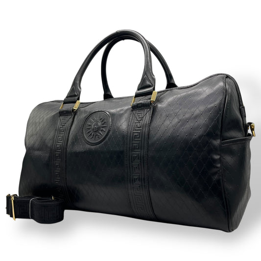 Gianni Versace ジャンニ・ヴェルサーチ ボストンバッグ レザー ブラック【中古】 レディース