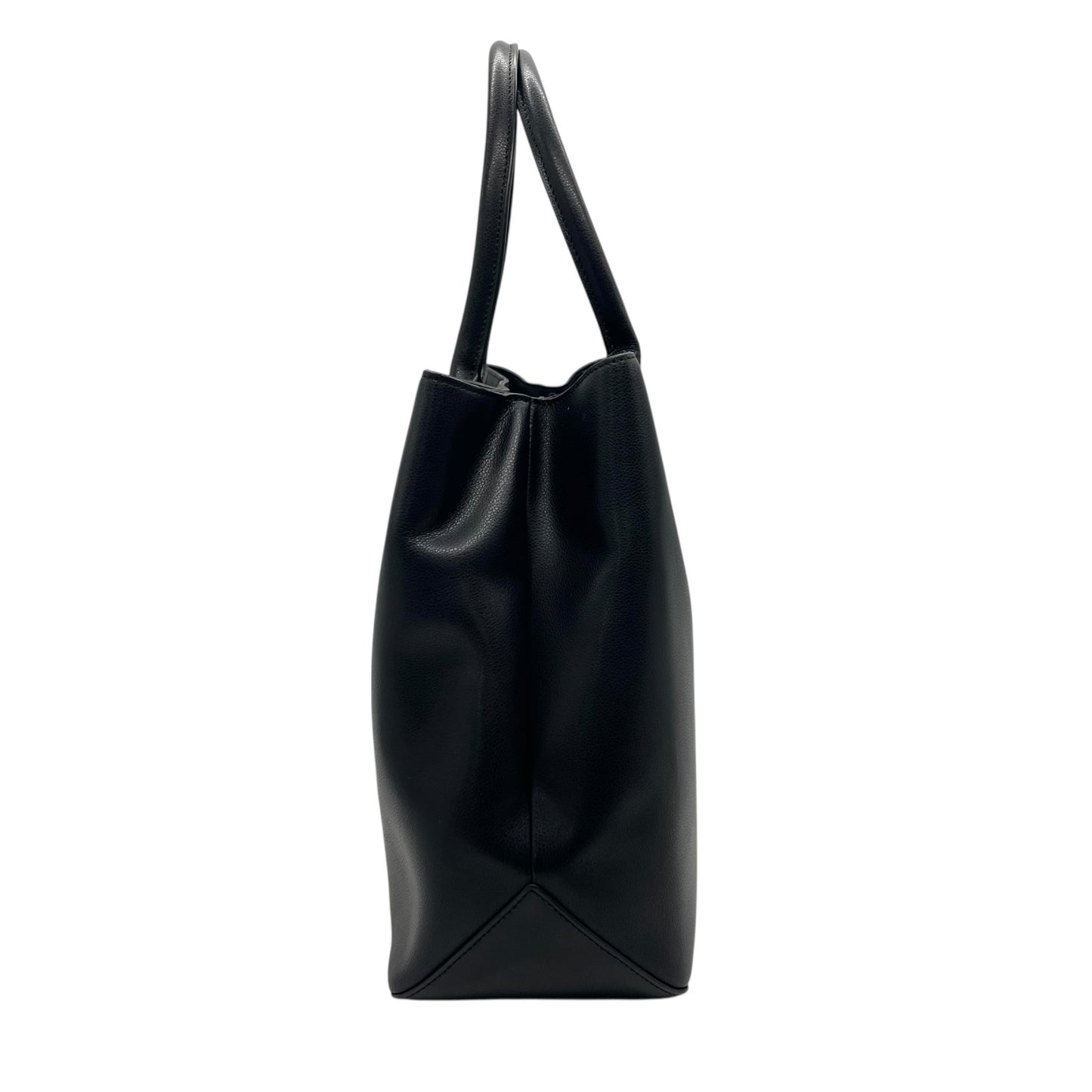 美品 agnès b. アニエスベー トートバッグ レザー 黒 ブラック シンプル PC収納可 A4可 通勤 通学 A