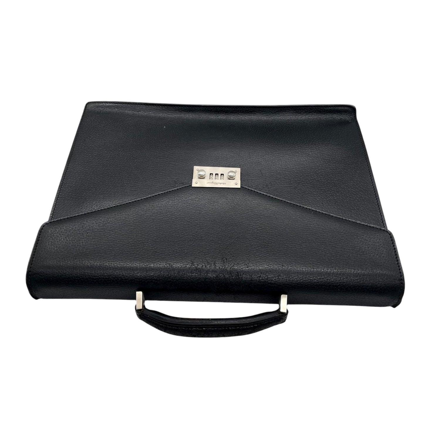 サルヴァトーレフェラガモ Salvatore Ferragamo ビジネスバッグ ブリーフケース レザー 黒 ブラック ダイヤルロック D5