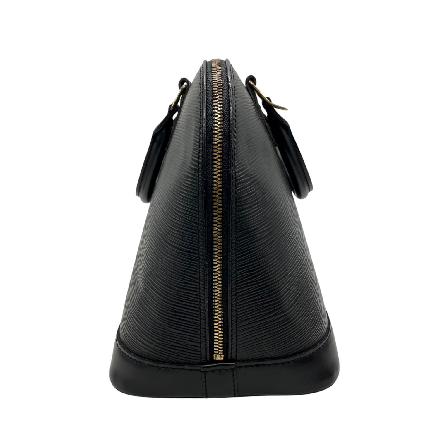 ルイヴィトン LOUIS VUITTON LV エピ アルマ ショルダーバッグ ハンドバッグ ドーム型 パドロック付き 2WAY ノワール ブラック 黒 ゴールド金具 D