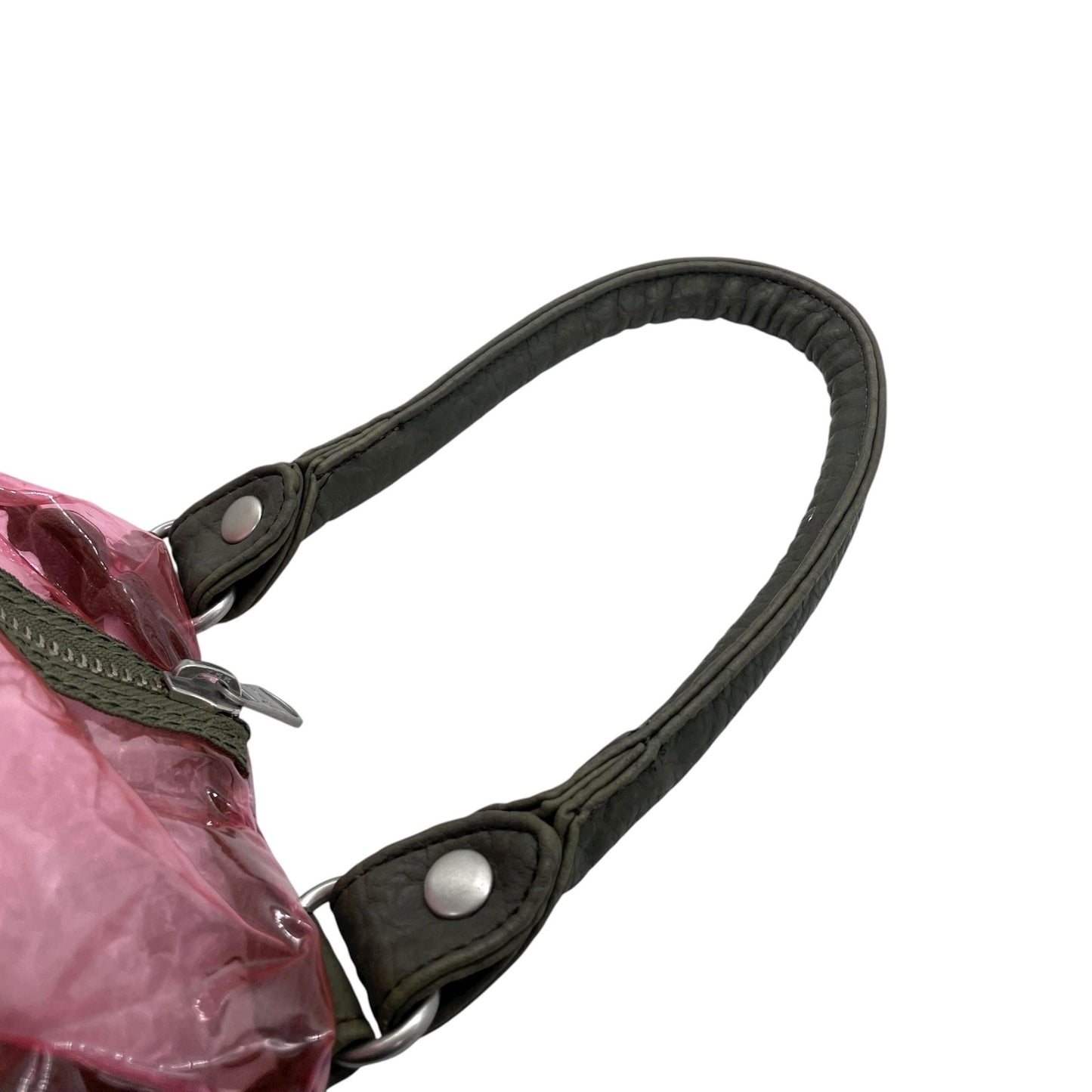 ディーゼル DIESEL PVC×ナイロン ショルダーバッグ トートバッグ ピンク レディース S95 Y2K 00s vintage