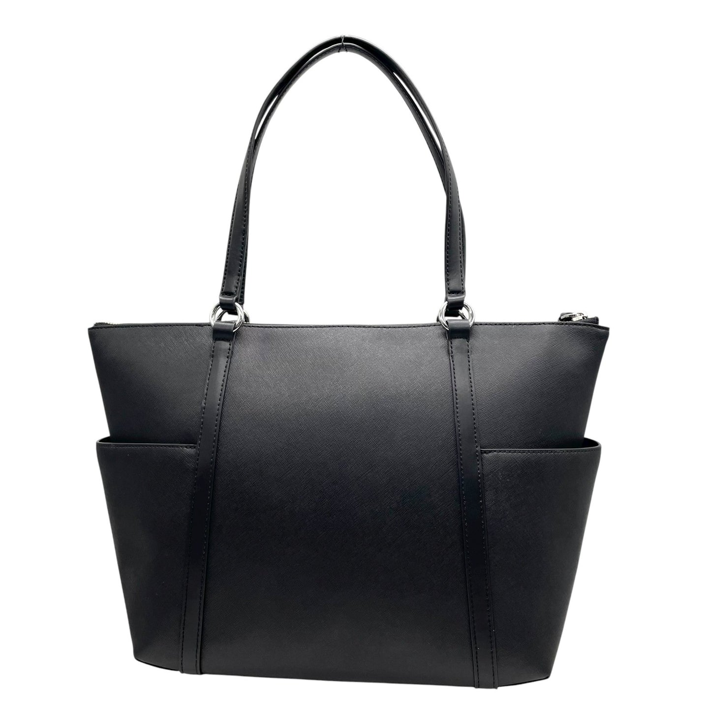 新品同様 美品 マイケルコース MICHAEL KORS トートバッグ ビジネストート レザー 黒 ブラック ロゴチャーム タッセル付き A