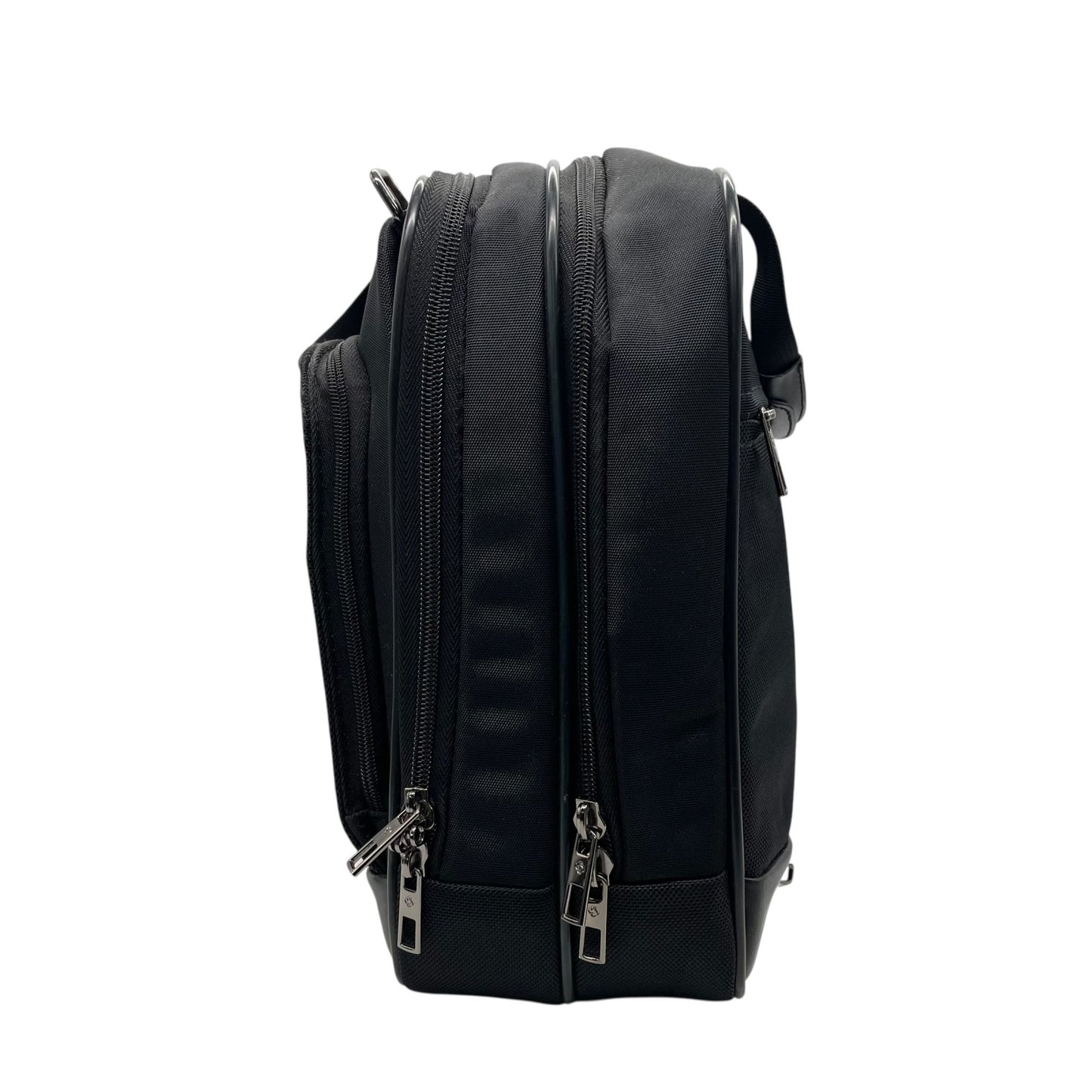 美品 サムソナイト Samsonite ビジネスバッグ ブリーフケース 2WAY ショルダー付 ナイロン×レザー 黒 ブラック X2