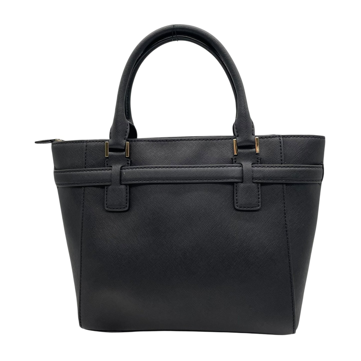 美品 マイケルコース MICHAEL KORS ハミルトン 2WAY ハンドバッグ ショルダーバッグ 黒 ブラック 金 ゴールド レザー S29