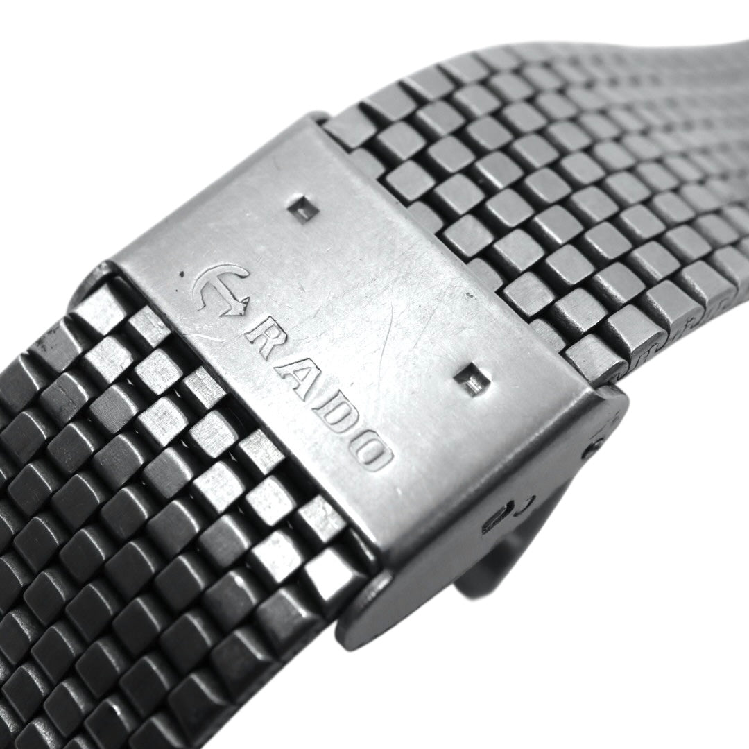 【稼働品】 RADO Elegance ラドー エレガンス 腕時計 自動巻き シルバー文字盤 スクエア デイト表示 メンズ レディース ユニセックス ヴィンテージ アナログ ドレスウォッチ アンティーク クラシック メッシュブレス G4