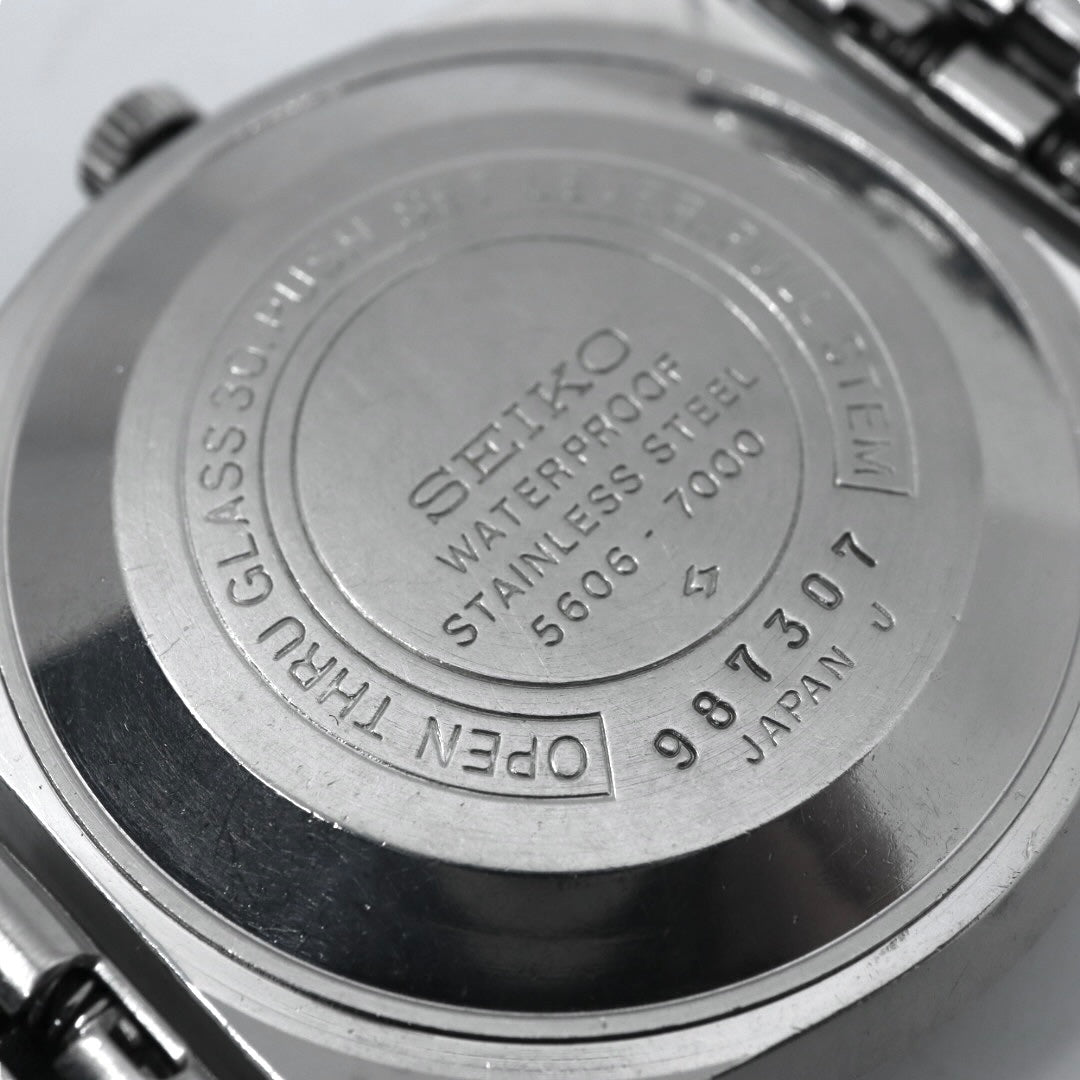 【稼働品】 seiko セイコー ロードマチック 腕時計 5606-7000 自動巻き 25石 デイデイト 絹目文字盤 メンズ アナログ ヴィンテージ 70年代 昭和レトロ アンティークウォッチ クラシックデザイン 日本製 オートマティック G4