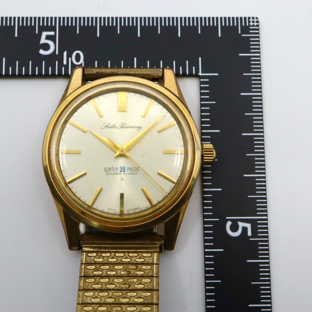 【稼働品】seiko セイコー セイコーシャ クロノス J13048 自動巻き 21石 腕時計 メンズ ゴールド シルバー文字盤 ヴィンテージ アナログ アンティーク クラシックデザイン Diashock 昭和レトロ 日本製 WATER PROOF G4