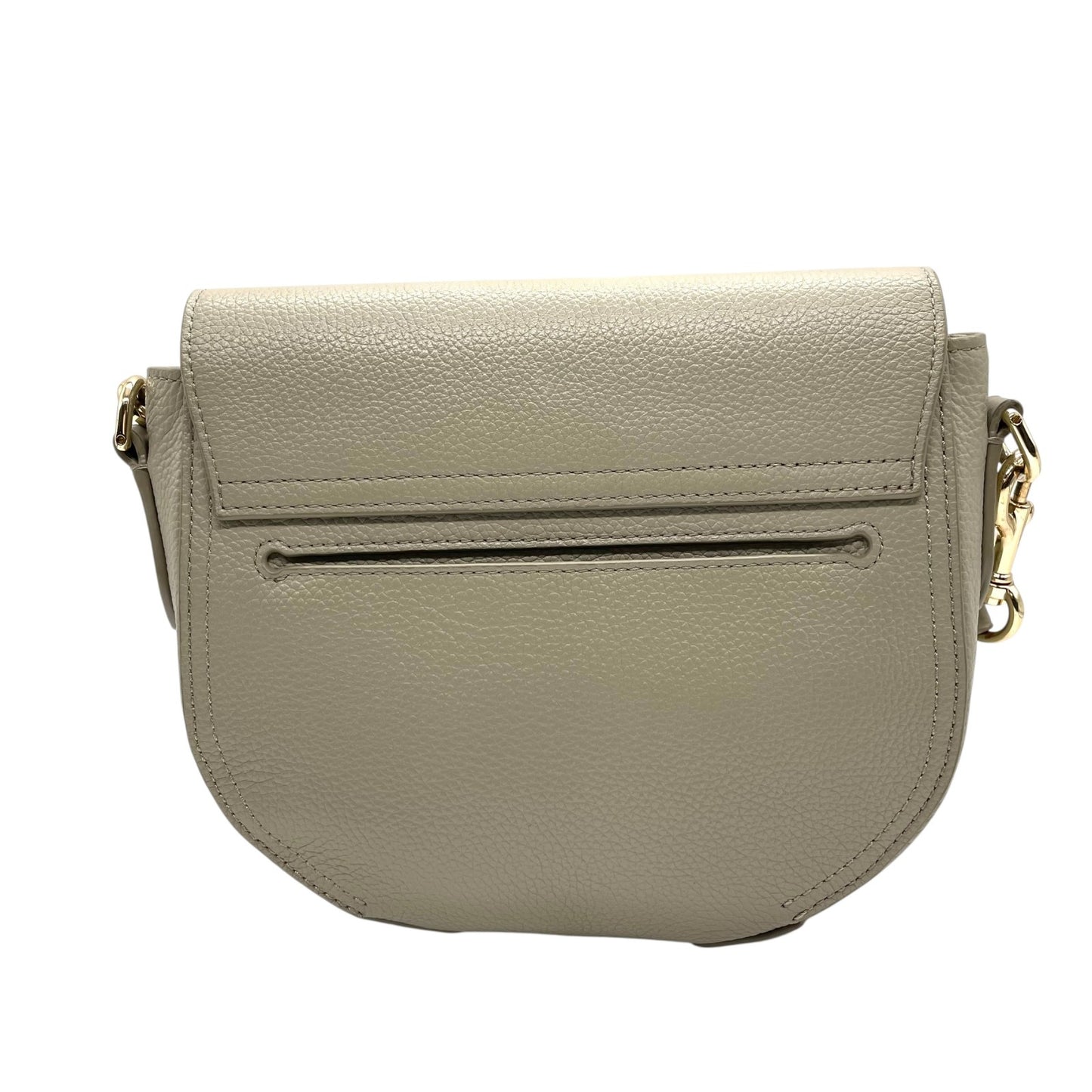 フルラ FURLA ショルダーバッグ クロスボディ グレインレザー ベージュグレー 金 ゴールド金具 レディース S18