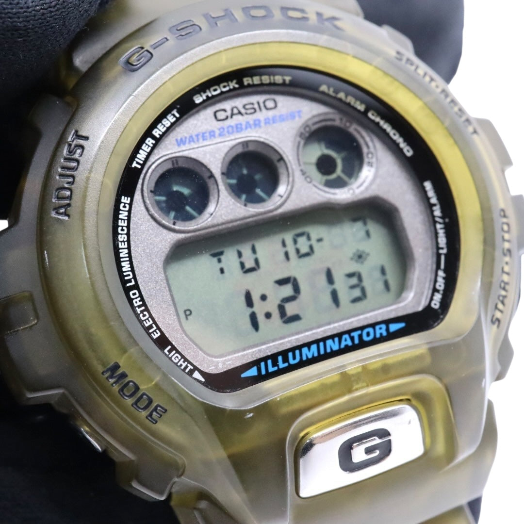 【未使用級/電池交換済】カシオ G-SHOCK DW-6900WF 1998 FIFAワールドカップ フランス大会 限定モデル 腕時計 メンズ デジタル スケルトン カーキ 20気圧防水 ストリート カジュアル ヴィンテージ クリーニング済み G2