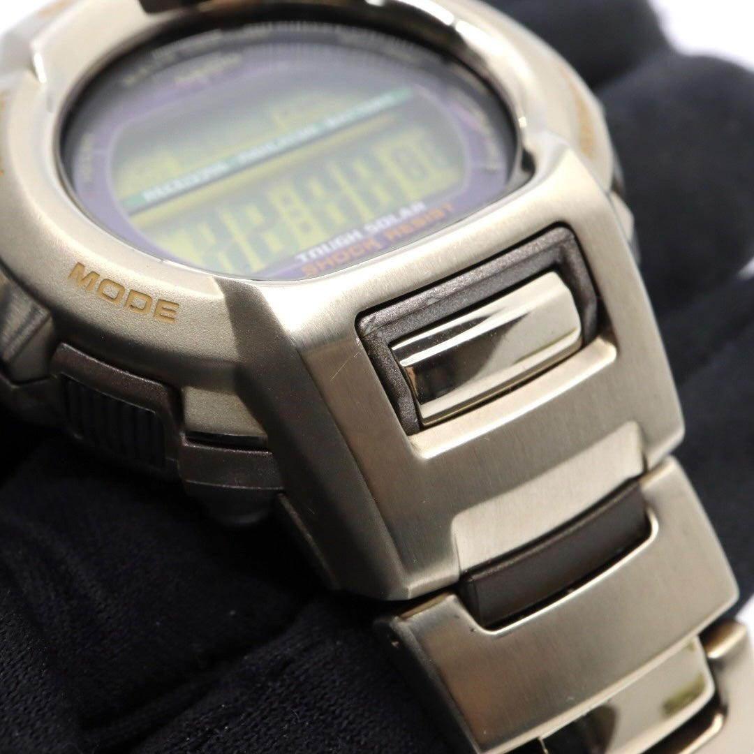 【美品/稼働品】カシオ G-SHOCK GW-600WCJ 2006 FIFAワールドカップ ドイツ大会 限定モデル 電波ソーラー The G メンズ 腕時計 デジタル ゴールド 20気圧防水 ヴィンテージ 希少 クリーニング済み G3