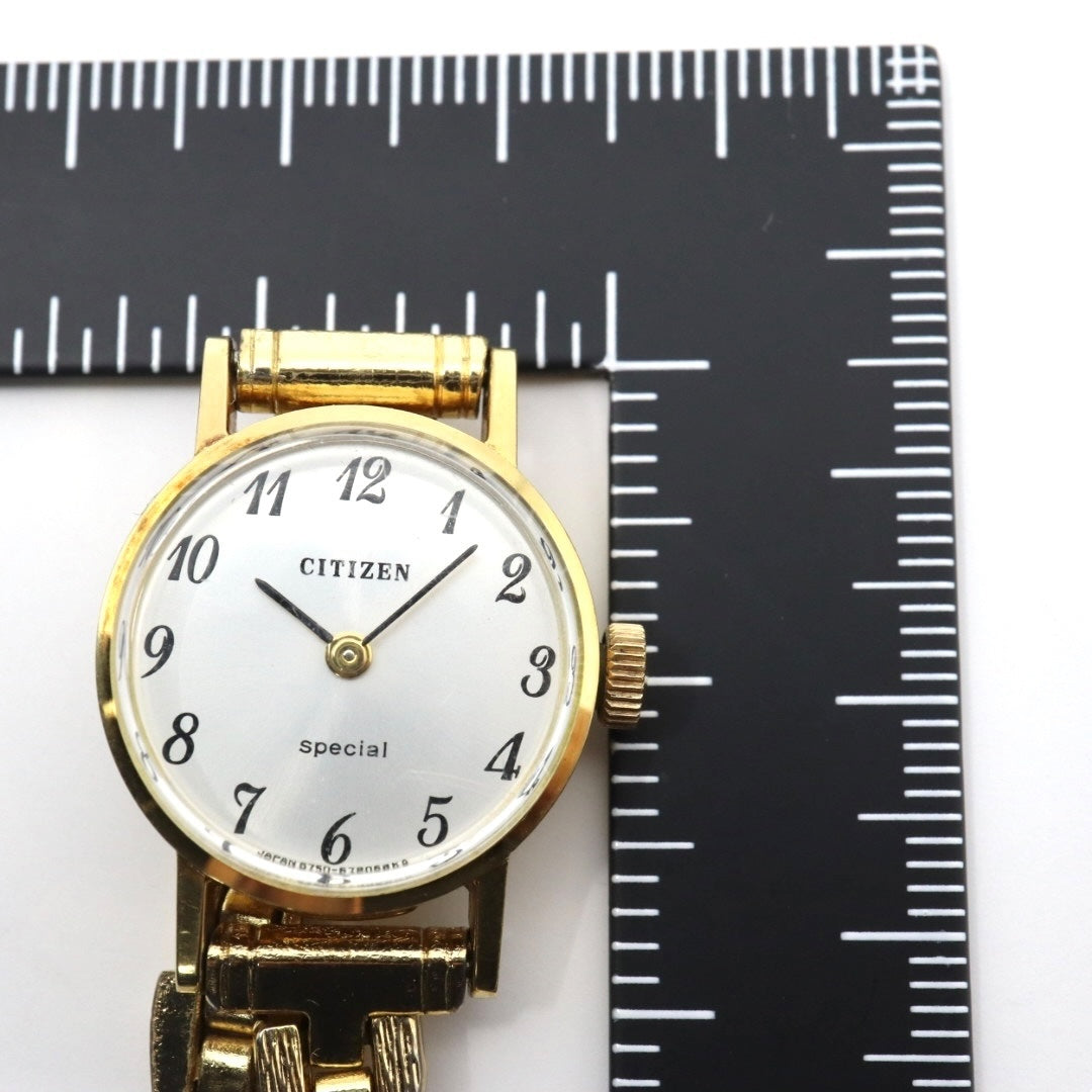 美品 超希少 シチズン special 腕時計 K18 18金無垢 4-675673 レディース クオーツ ゴールド アナログ ヴィンテージ アンティーク ドレスウォッチ クラシックデザイン 上品 エレガント K18 G3