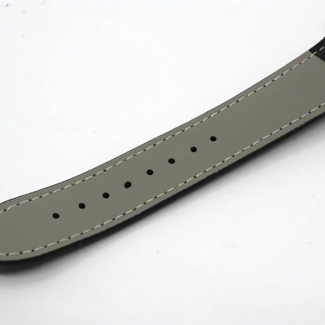 極美品 電池交換済 ハミルトン HAMILTON Estimate Time Over　カーキ E.T.O. H776120 腕時計 メンズ クロノグラフ クォーツ 黒文字盤 レザー アナログ アビエーション パイロットウォッチ スイス製 G3