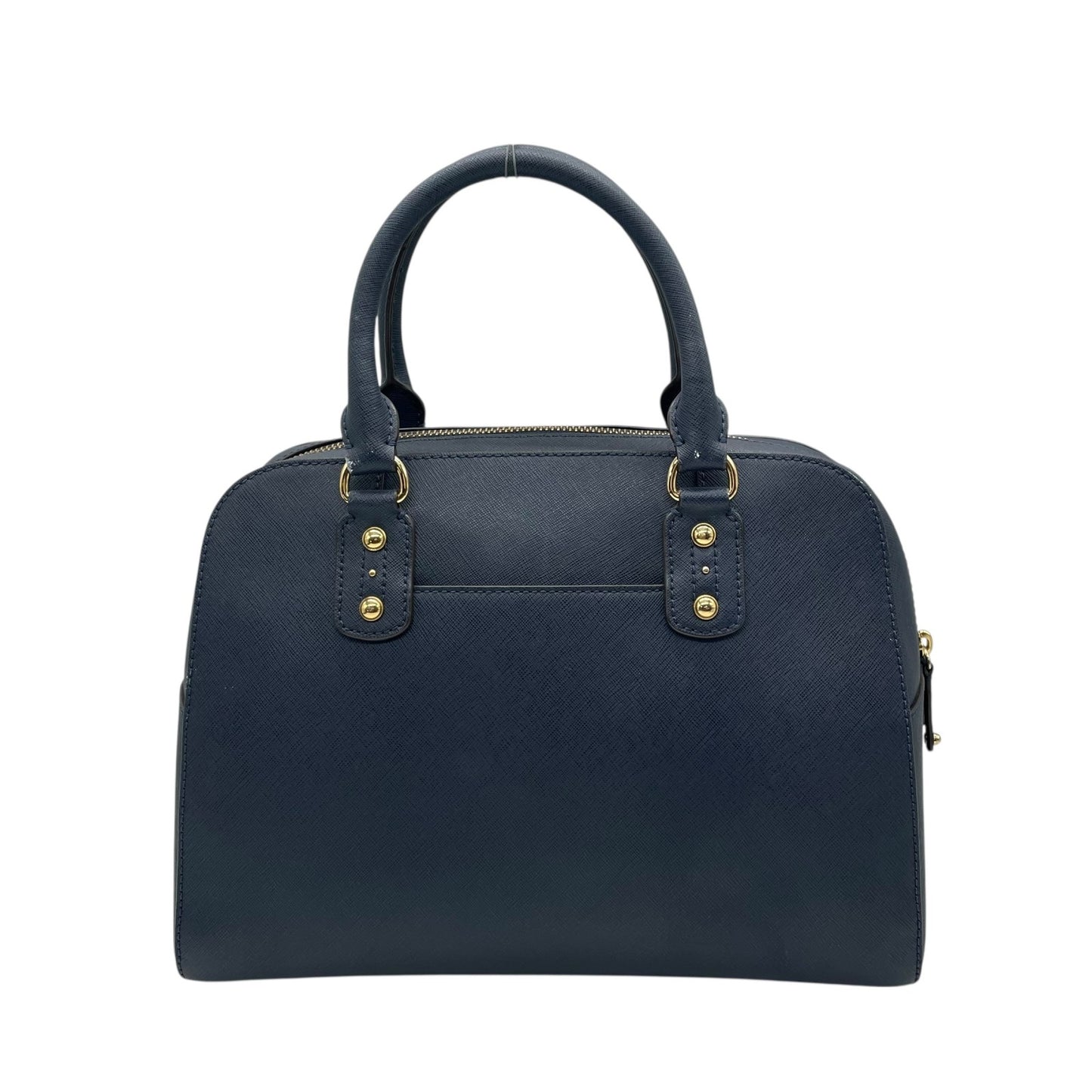 美品 MICHAEL KORS マイケルコース 2WAY ハンドバッグ ショルダーバッグ ネイビー レザー ゴールド金具 ロゴ 斜め掛け可 手提げ レディース T3