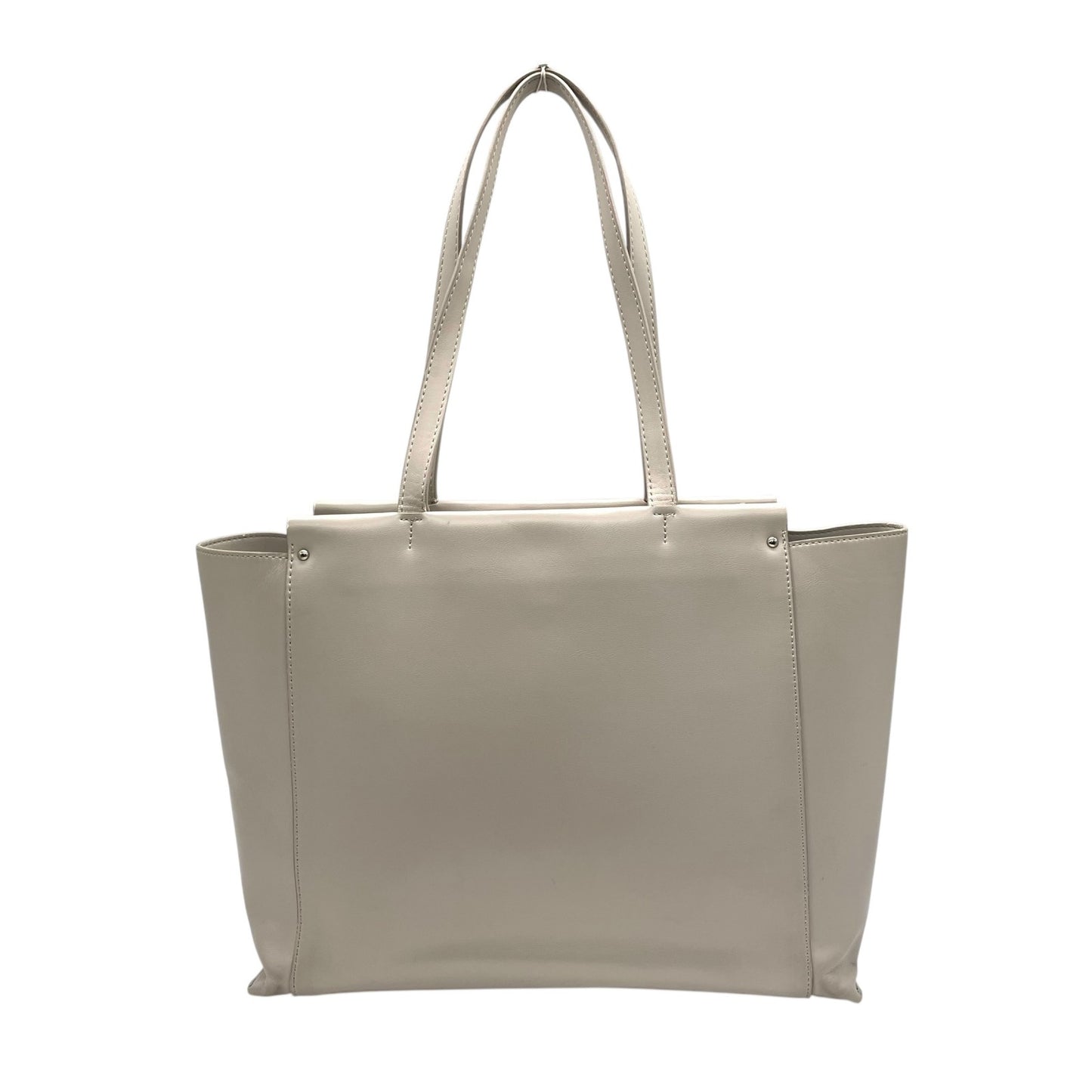 23区 Vingt-trois arrondissements トートバッグ グレー レザー シルバー金具 肩掛け可 A4収納可 上品 シンプル ビジネス 通勤 通学 レディース U11