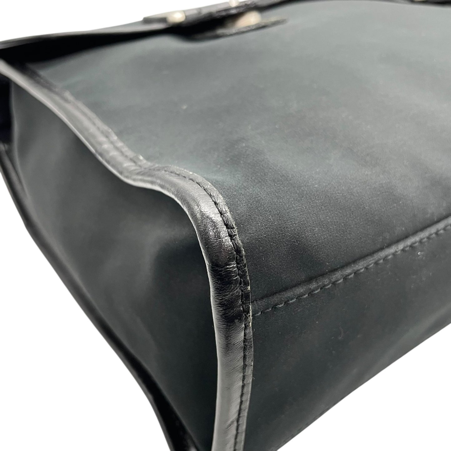 美品 イヴサンローラン YVES SAINT LAURENT ビジネスバッグ ブリーフケース ショルダーバッグ 肩掛け 2WAY 黒 ブラック ナイロン×レザー ショルダー付 ブリーフケース YSL B