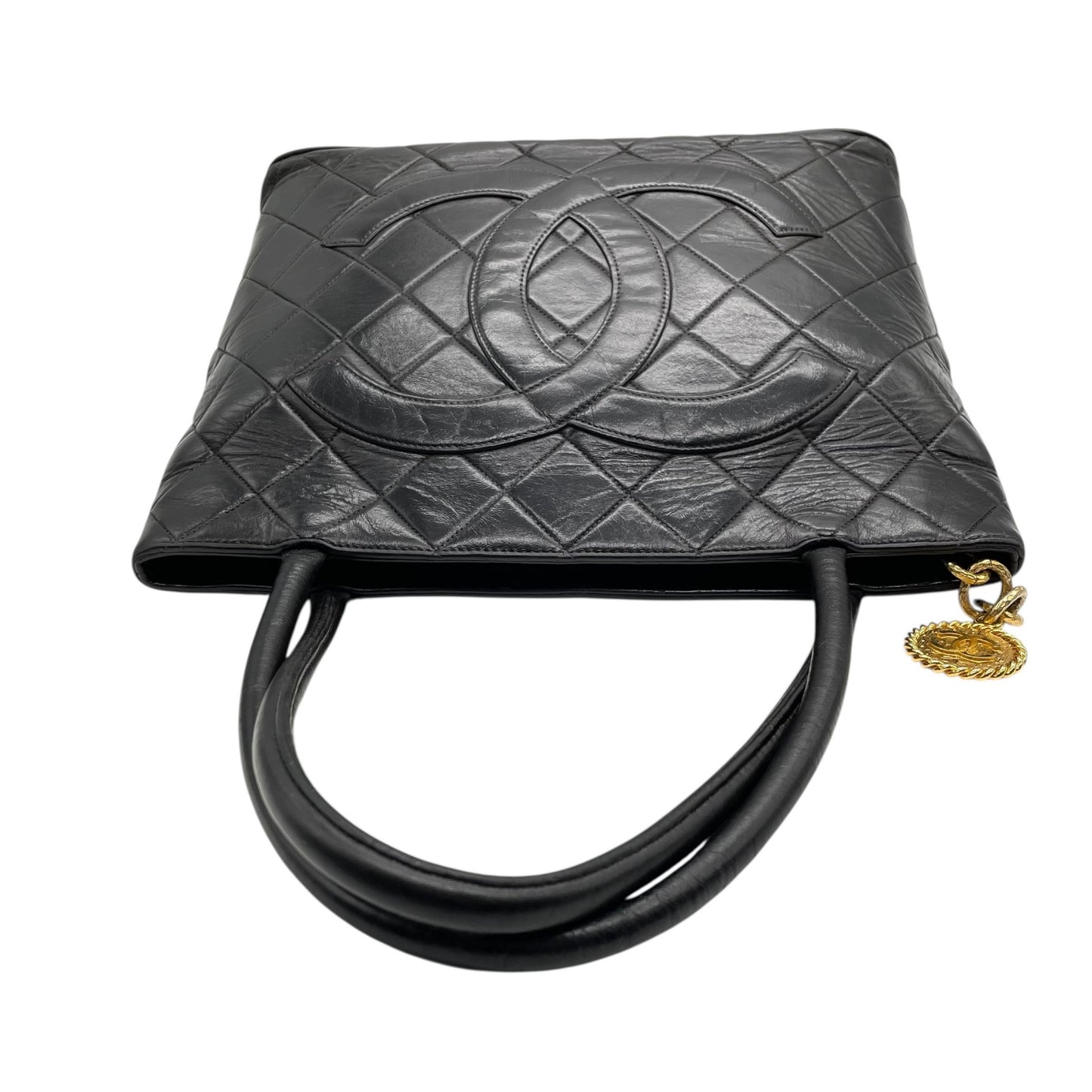 CHANEL シャネル ハンドバッグ レザー ブラック【中古】 レディース