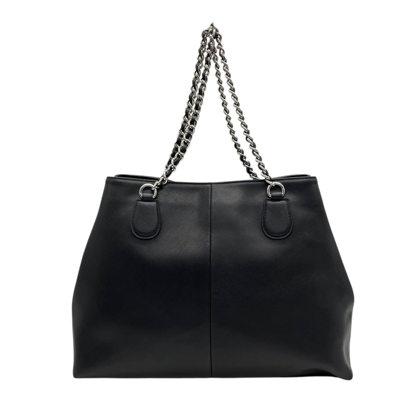 コーチ COACH トートバッグ チェーンハンドル ショルダー 肩掛け ロングハンドル F31752 黒 ブラック レザー クロシェット シルバー金具 A4対応 通勤 通学 U12