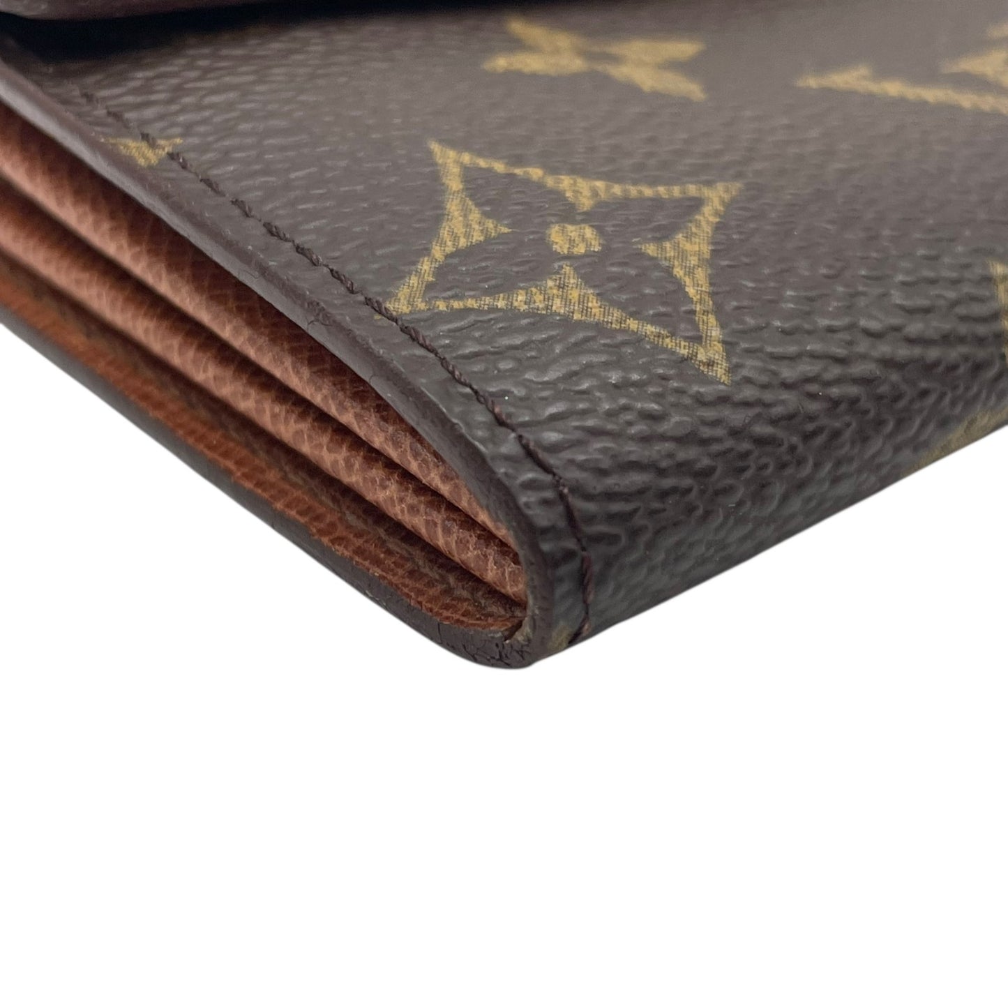 美品 ルイ・ヴィトン LOUIS VUITTON LV モノグラム ポルトフォイユ サラ 長財布 M61734 茶色 ブラウン 金金具 ゴールド金具 シリアル刻印 W1