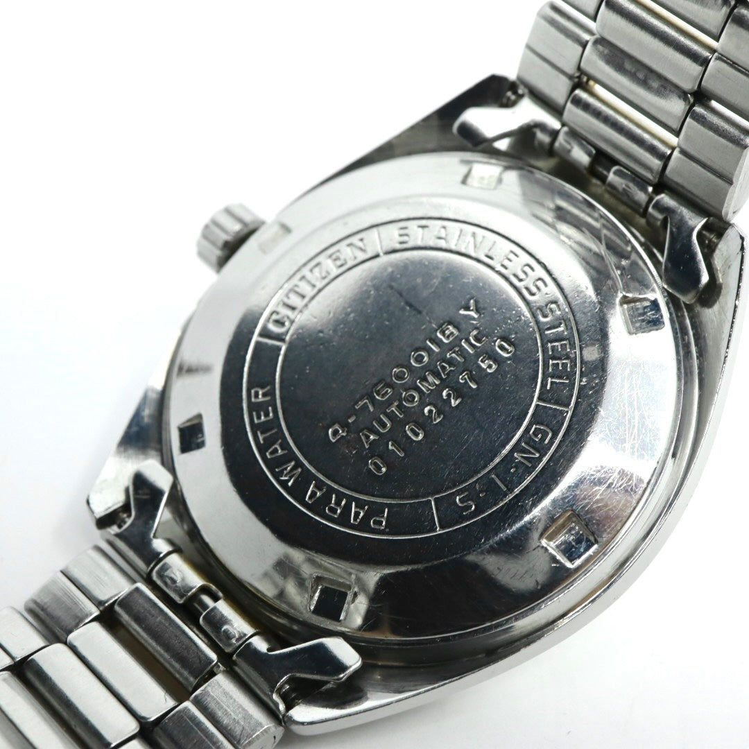 シチズン CITIZEN レオパード スーパー ビート8 自動巻き 腕時計 ヴィンテージ 1970年代 ステンレススチール シルバー×ゴールド 自動巻き 26石 メンズ G5