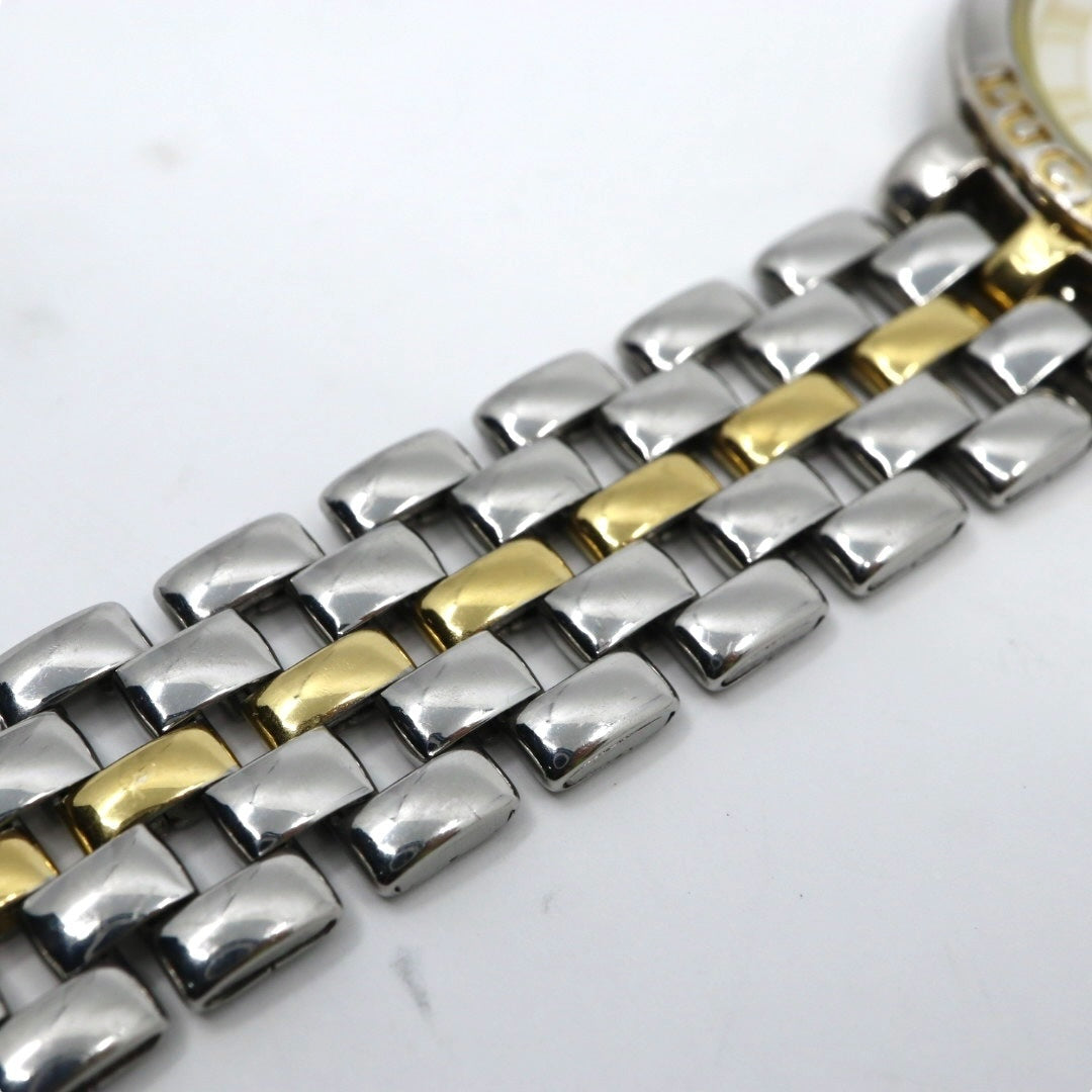 【電池交換済／稼働品】SEIKO セイコー ルーセント 腕時計 メンズ レディース ユニセックス クオーツ アナログ ローマンインデックス コンビカラー シルバー ゴールド ドレスウォッチ クラシックデザイン ビンテージ ファッション 7N01-614A G4