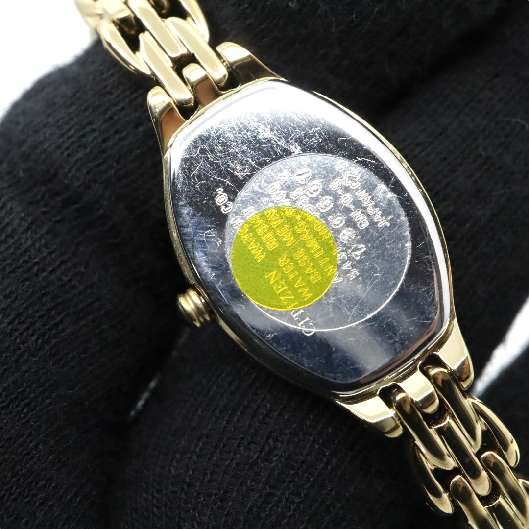 citizen シチズン オーパス クオーツ 腕時計 5421-F46924 ゴールドトーン トノーケース ホワイト文字盤 ステンレススチール レディース G8