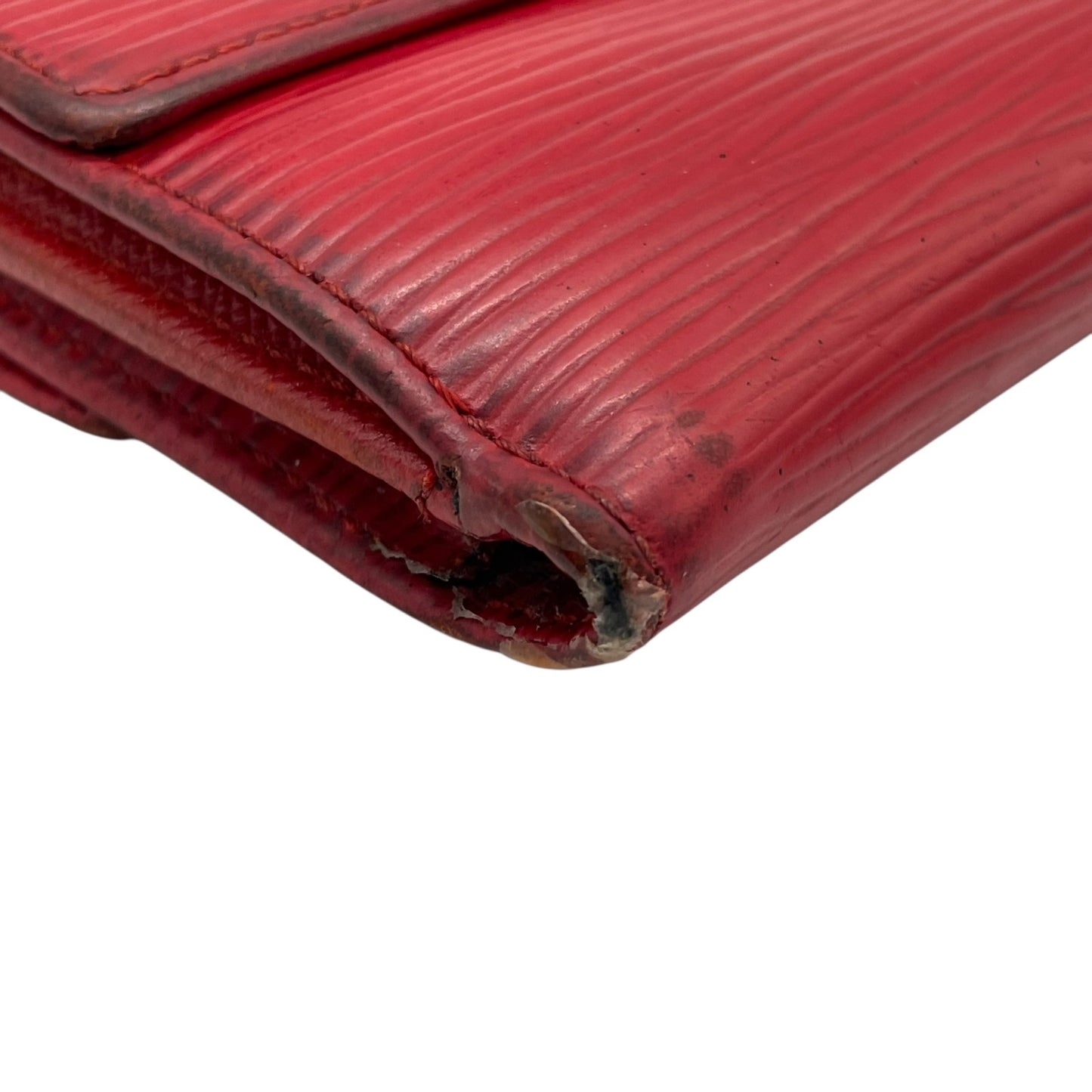 LOUIS VUITTON ルイヴィトン 三つ折り財布 エピ ポルトモネ ビエ カルト クレディ M63487 赤 レッド レザー M4