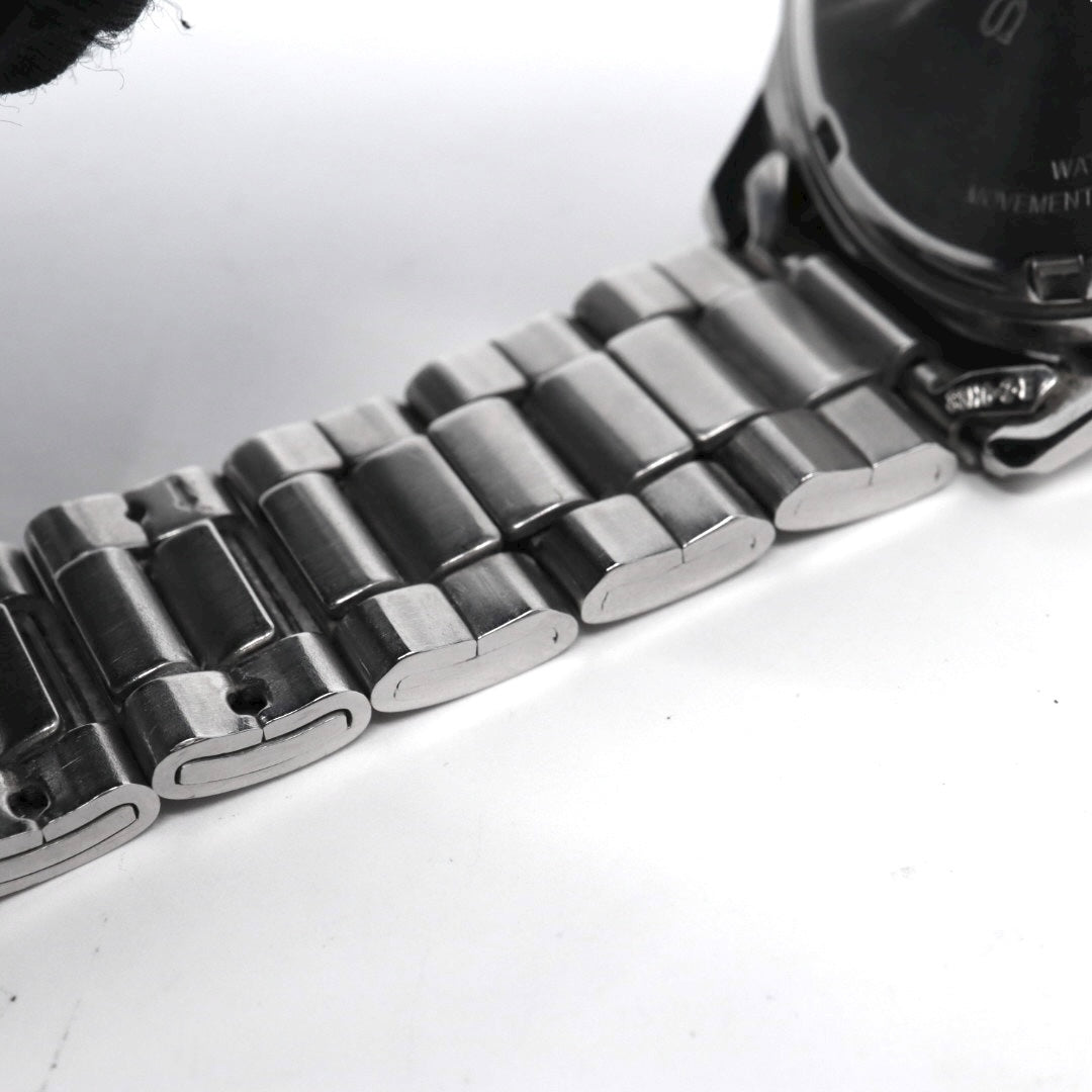 【美品/電池交換済】セイコー クロノグラフ 7T92-0DX0 腕時計 メンズ 100M防水 クオーツ ステンレス ブラック文字盤 シルバー アナログ デイト表示 方位計 スポーツウォッチ ビジネス カジュアル ファッション G10