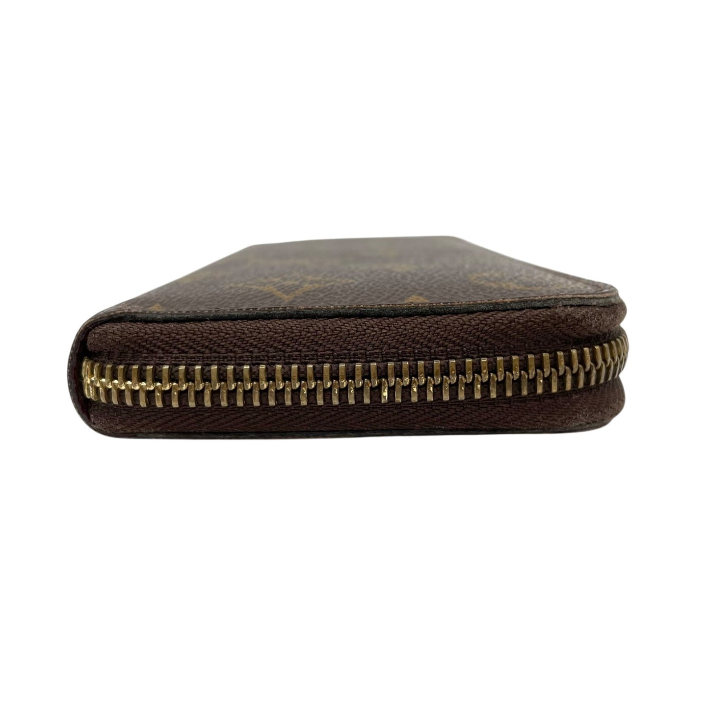 極美品 LOUIS VUITTON ルイヴィトン 長財布 モノグラム ポルトフォイユ・クレマンス M60742 ラウンドファスナー フューシャピンク ブラウン 茶 PVC レザー レディース W2