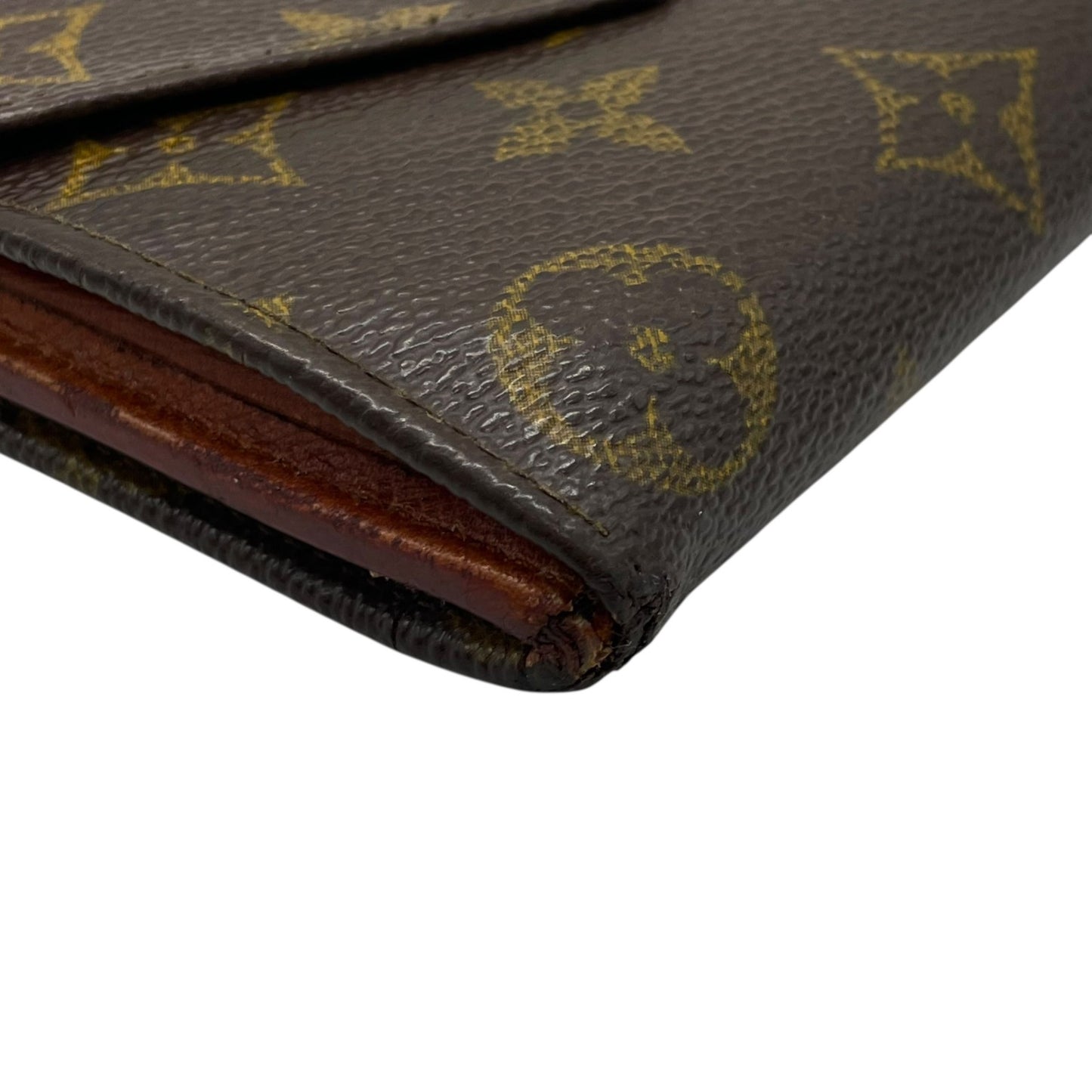 LOUIS VUITTON ルイヴィトン モノグラム コンパクトウォレット 三つ折り財布 Wホック ポルトモネビエ M61660 茶 ブラウン PVC レザー メンズ レディース M2