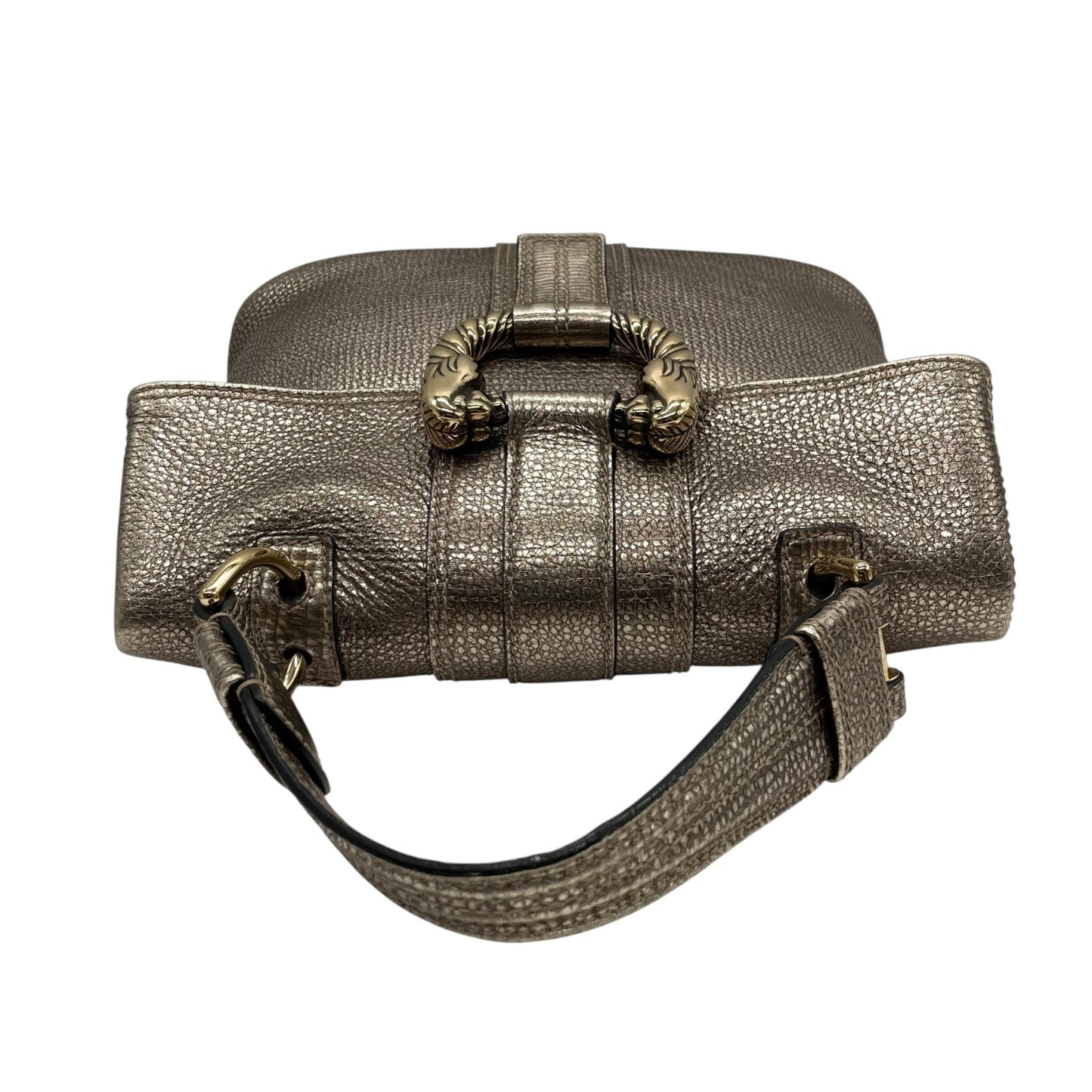 美品 BVLGARI ブルガリ レオーニ 2way ハンドバッグ ショルダーバッグ シルバー 本革 レザー レディース 希少モデル ブランドバッグ 鞄 A