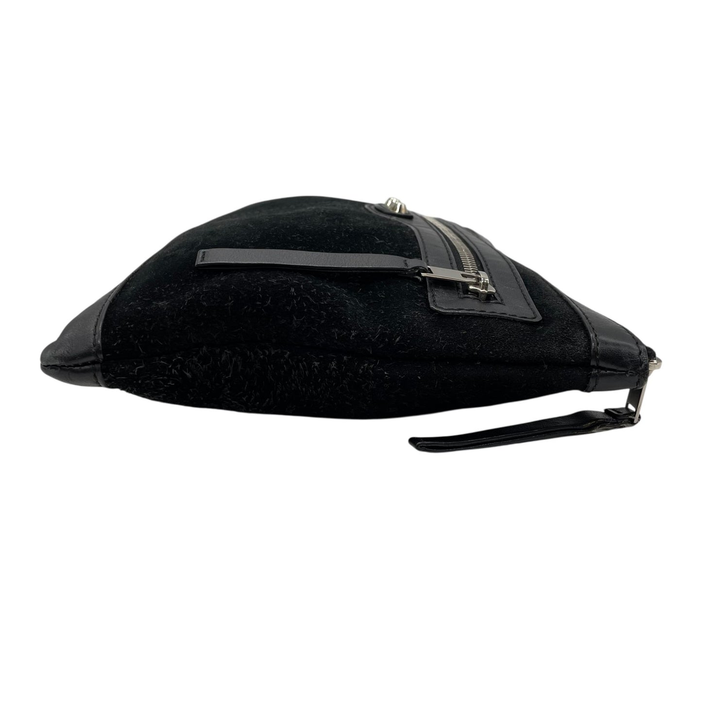 BALENCIAGA バレンシアガ クリップ クラッチバッグ CLASSIC CLIP M 黒 ブラック スエード レザー シルバー金具 セカンドバッグ メンズ レディース K11