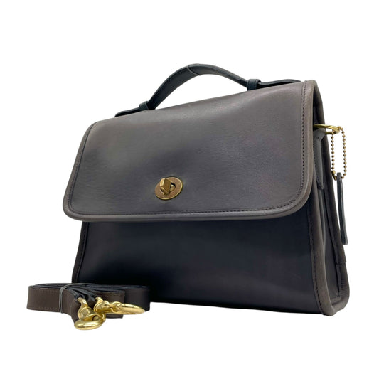 COACH オールドコーチ 2WAY ハンドバッグ ショルダーバッグ 紺 ネイビー オールレザー ターンロック ゴールド金具 クロスボディ 斜め掛け レディース S84