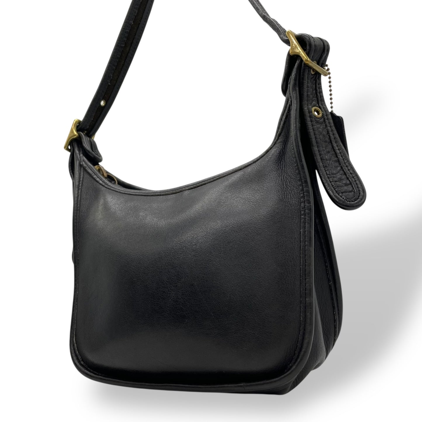 希少 90's OLD COACH オールドコーチ 9950 ショルダーバッグ マシューヒーリー ゴールド金具 黒 ブラック ユニセックス ヴィンテージ 斜め掛け レザー A1