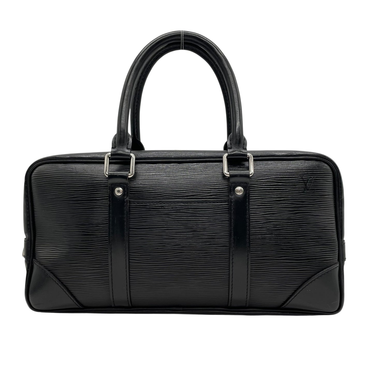 Authentic LOUIS VUITTON Epi Vivienne Lon Handbag M59112 Black Noir Silver Hardware