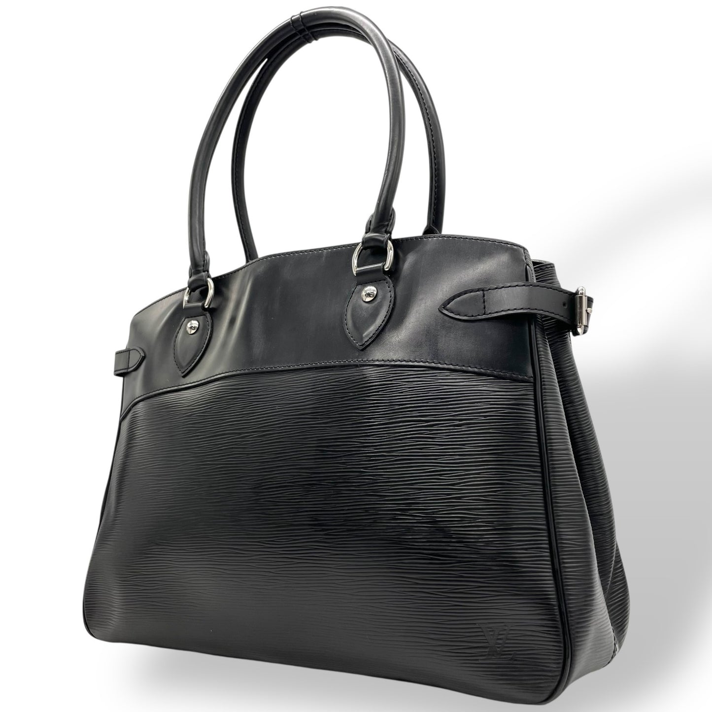 極美品 LOUIS VUITTON ルイヴィトン パッシィ GM エピ ビジネスバッグ ビジネストート トートバッグ ハンドバッグ M59252 黒 ブラック ノワール レザー シルバー金具 肩掛け可 メンズ レディース C