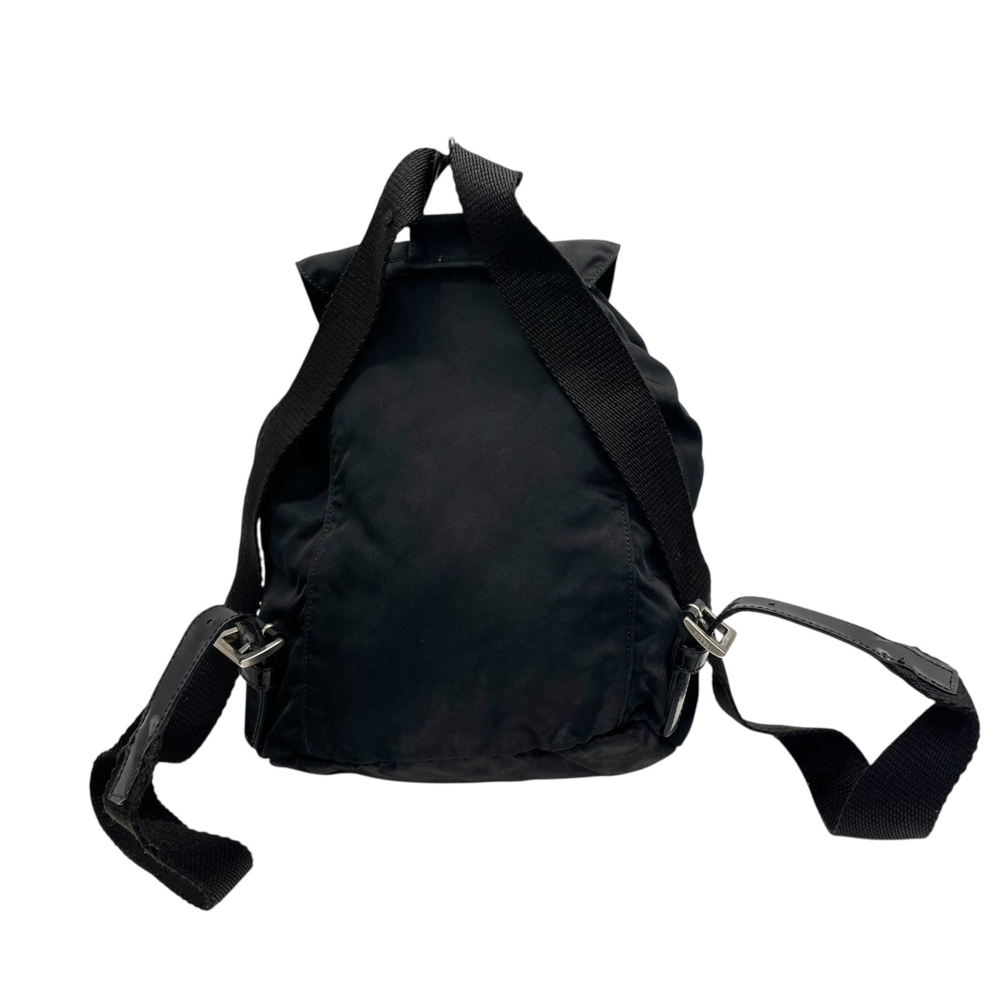 プラダ PRADA ナイロン バックパック リュックサック ブラック 黒 レザーコンビ トライアングルロゴ ヴィンテージ C7