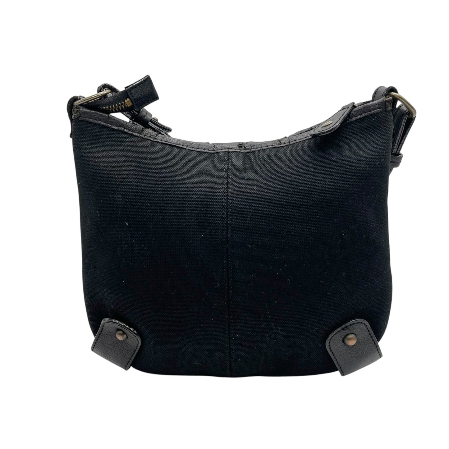 BURBERRY BLUE LABEL バーバリーブルーレーベル ショルダーバッグ キャンバス/レザー ブラック【中古】 レディース