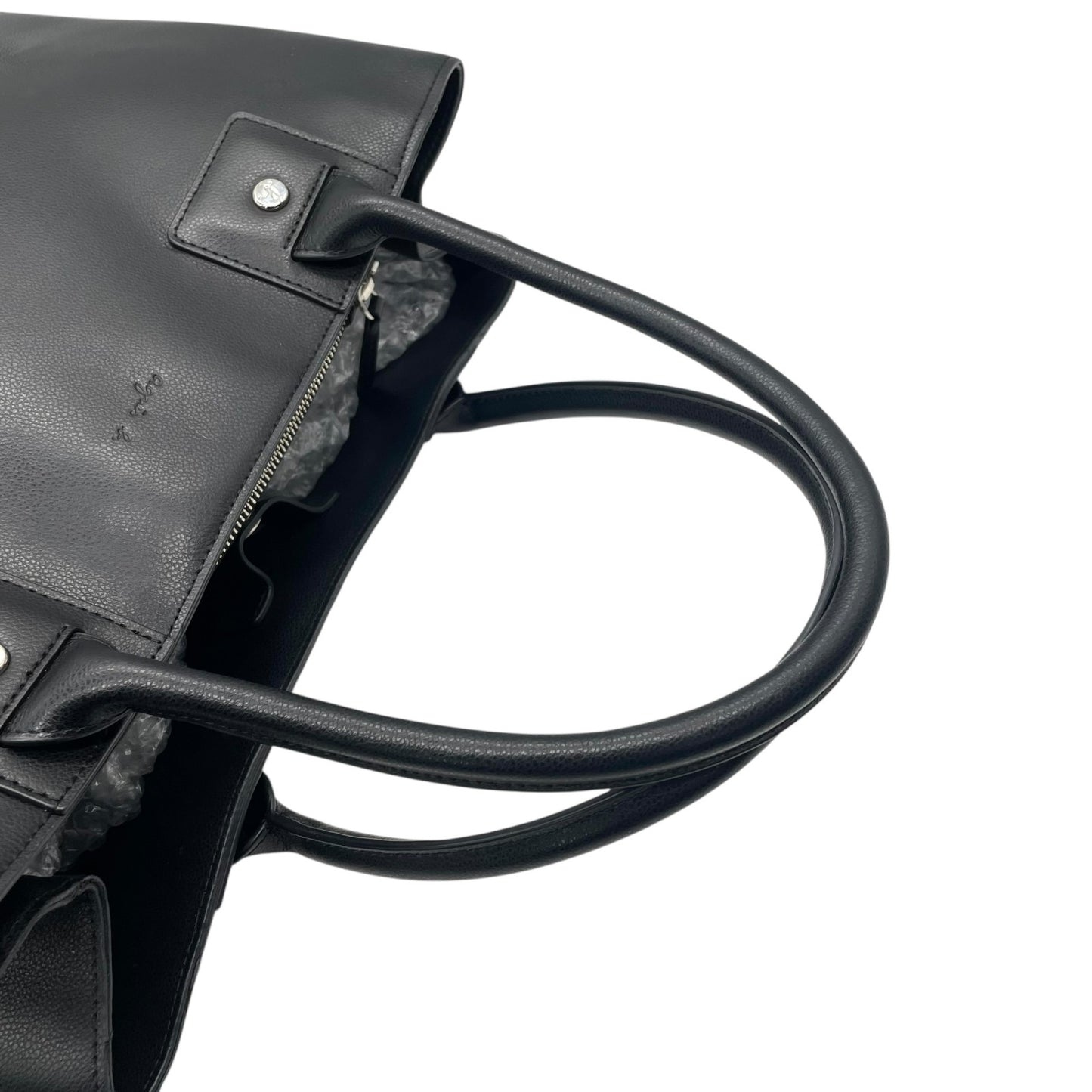 美品 agnès b. アニエスベー トートバッグ レザー 黒 ブラック シンプル PC収納可 A4可 通勤 通学 A