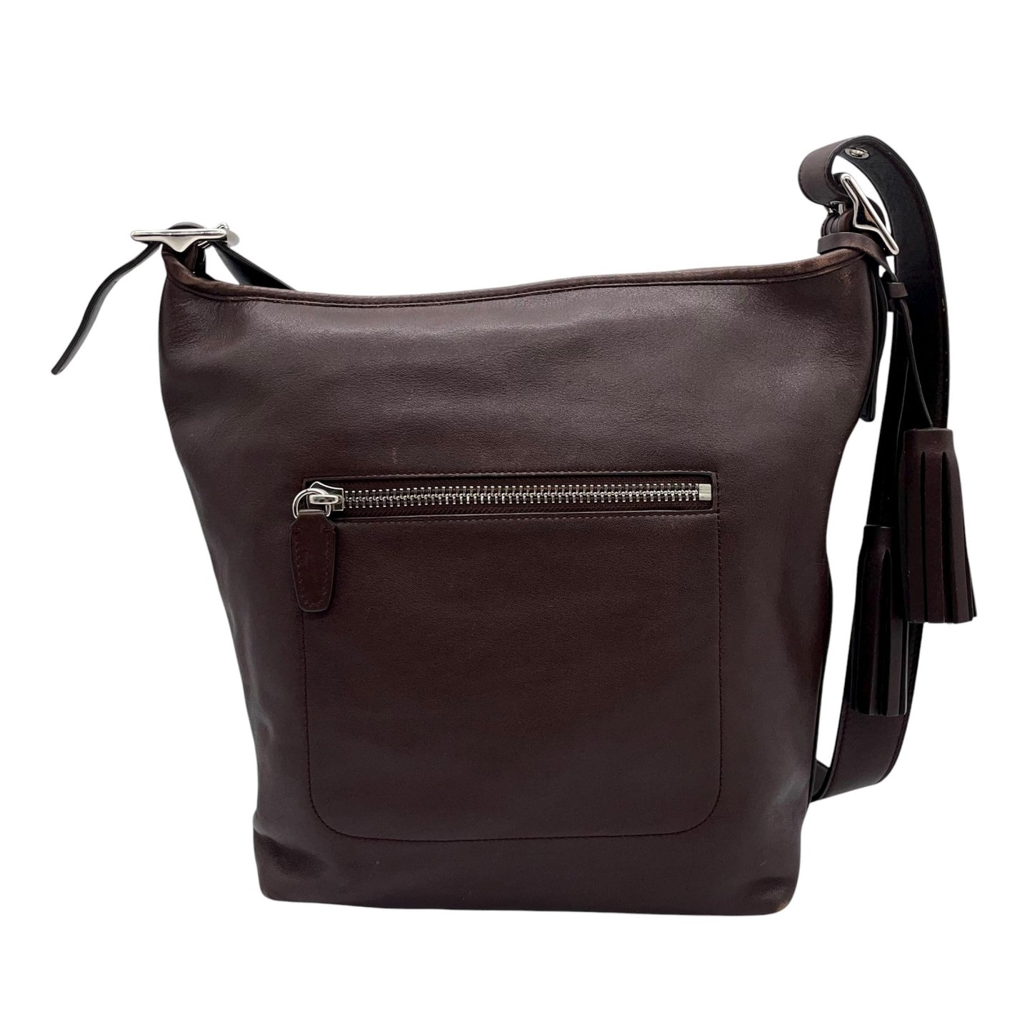 COACH コーチ オールドコーチ レザー ショルダーバッグ ダークブラウン 茶 ヴィンテージ U2 本革 クロスボディ 斜め掛け可 シンプル クラシック Old Coach Shoulder Bag