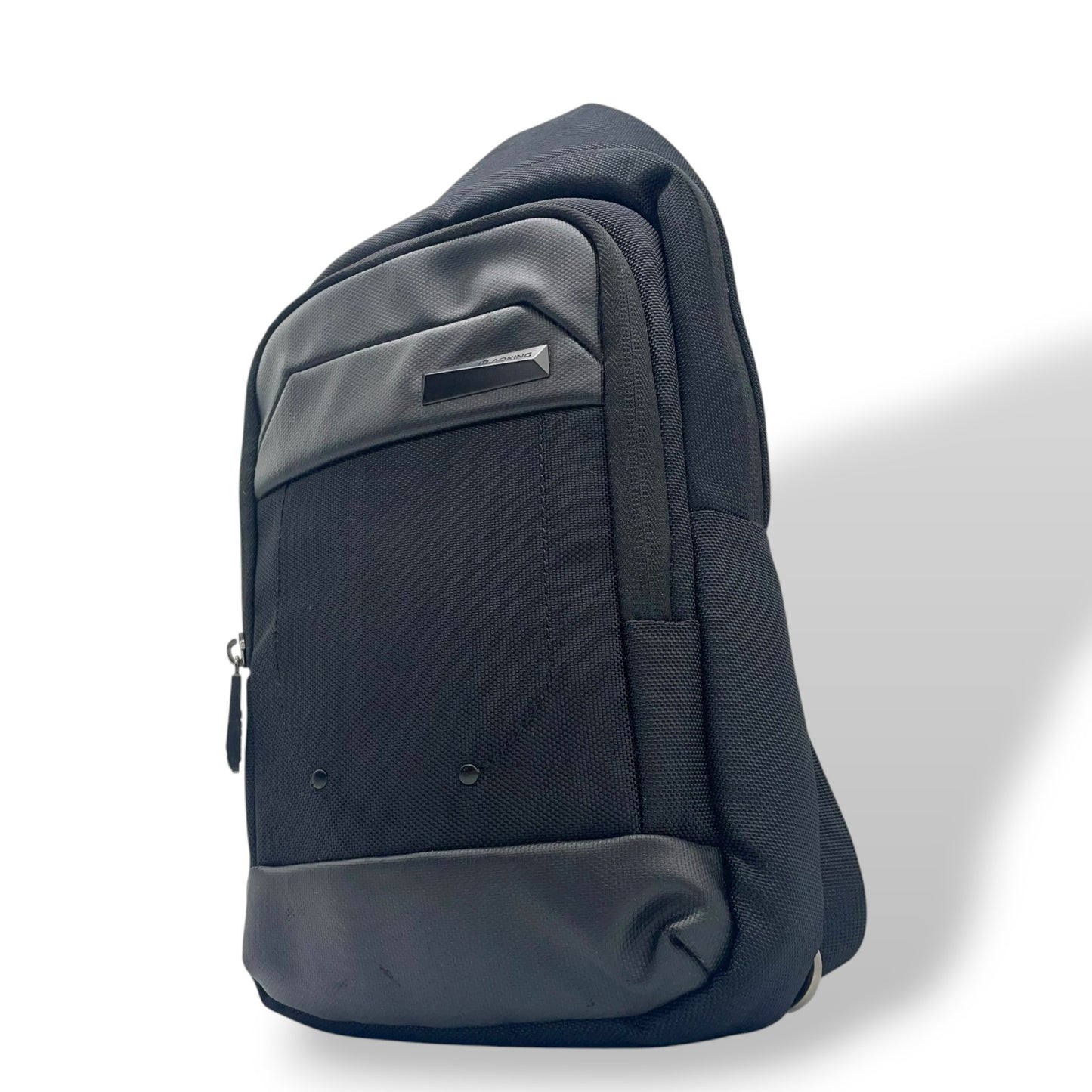 アオキング AOKING ショルダーバッグ ボディバッグ 黒 ブラック ナイロン 撥水 多機能 PC収納 メンズ S83