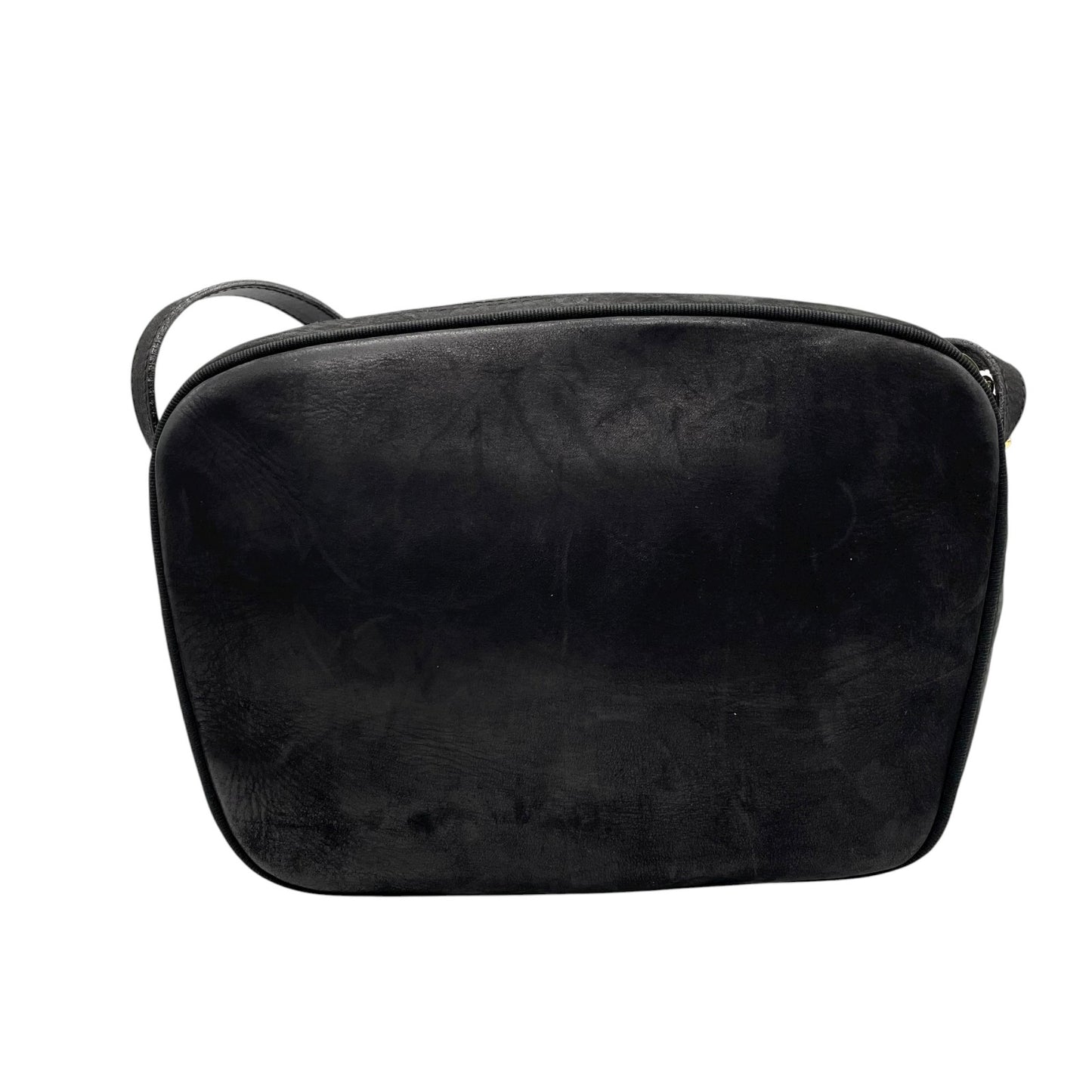 サルヴァトーレ フェラガモ Salvatore Ferragamo ヴァラリボン ショルダーバッグ スエード 黒 ブラック 金金具 ゴールド金具 ヴィンテージ C6