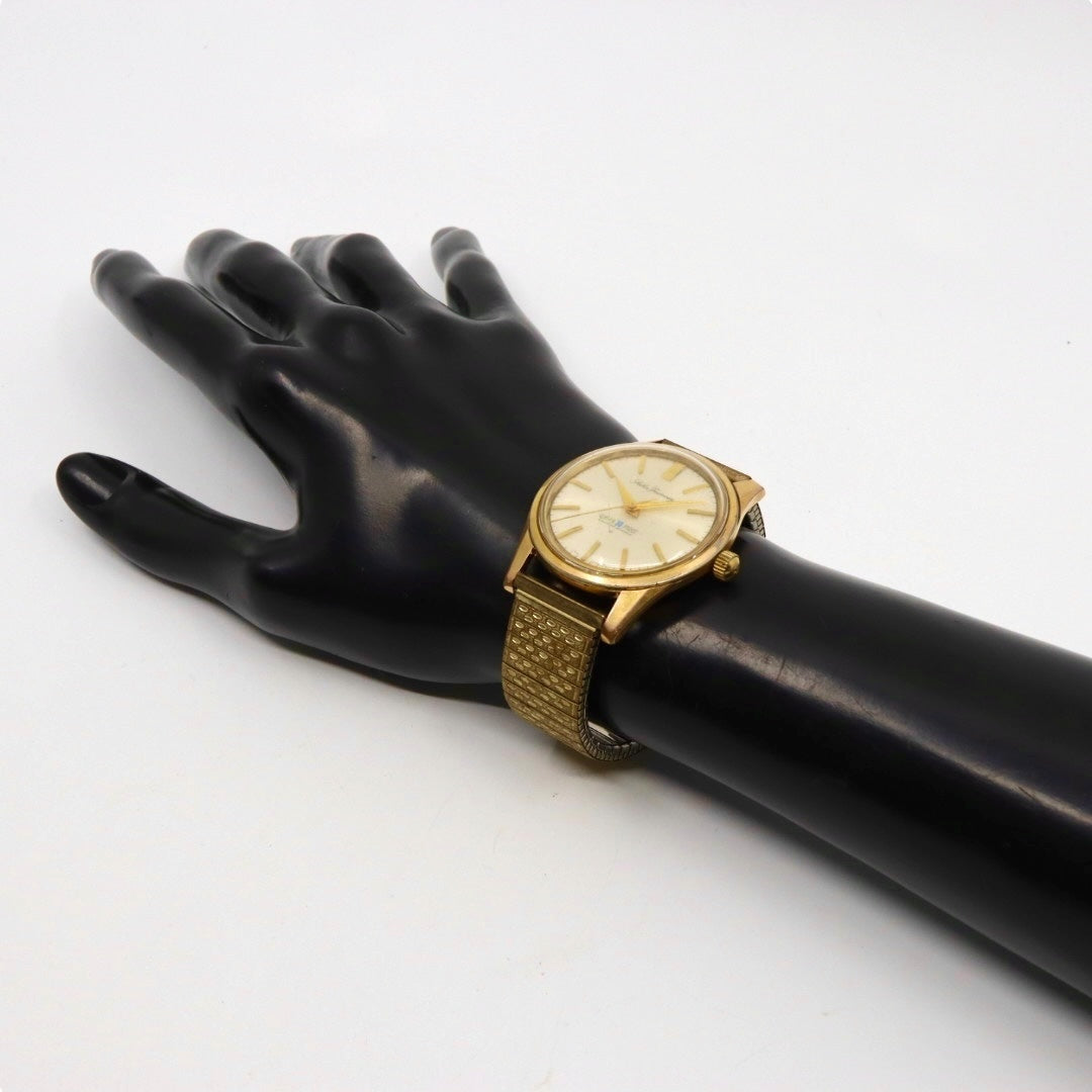 【稼働品】seiko セイコー セイコーシャ クロノス J13048 自動巻き 21石 腕時計 メンズ ゴールド シルバー文字盤 ヴィンテージ アナログ アンティーク クラシックデザイン Diashock 昭和レトロ 日本製 WATER PROOF G4