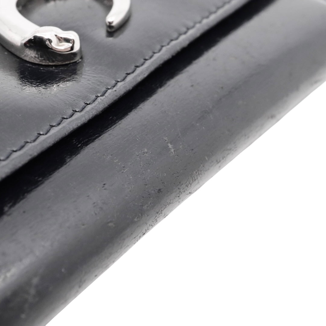 カルティエ Cartier マストライン パンテール キーケース 6連 黒 ブラック シルバー レザー 銀金具 M5