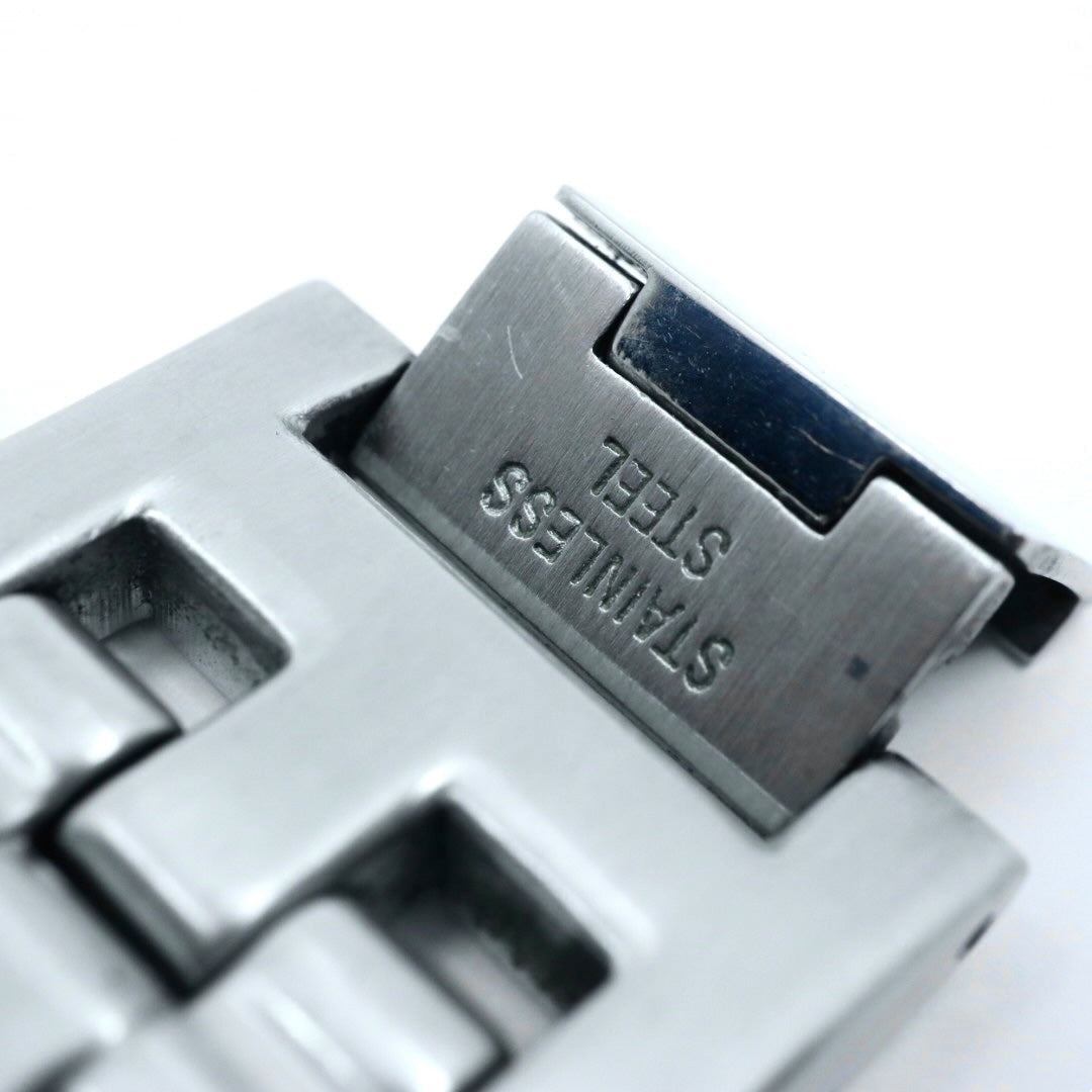 【電池交換済】D&G ドルチェ＆ガッバーナ 腕時計 ラインストーン D&Gロゴ メンズ レディース ユニセックス クオーツ アナログ シルバー ブレスレットウォッチ ドレスウォッチ ゴージャス エレガント ラグジュアリー クリーニング済み G2