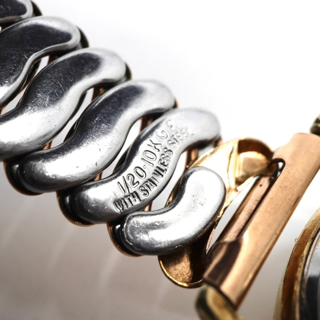 【稼働品】希少 ブローバ BULOVA 腕時計 自動巻き Selfwinding ゴールド レディースウォッチ ヴィンテージ アナログ アンティーク ドレスウォッチ クラシックデザイン ドーム風防 上品 エレガント E823841 クリーニング済み G2