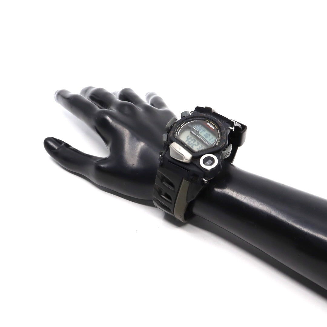 【電池交換済】カシオ G-SHOCK LUNGMAN DWG-100 腕時計 メンズウォッチ パルスチェック 心拍数計測 マスターオブG デジタル クォーツ ブラック ヴィンテージ 90年代 レア コレクターズアイテム 20気圧防水 耐衝撃構造 稼働品 G7