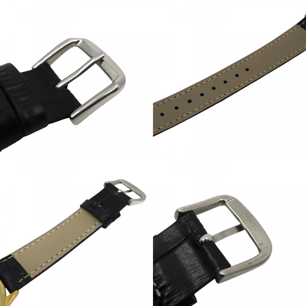 【美品 電池交換済 新品ベルト】バーバリー Burberrys 腕時計 4631-E66076 TA メンズウォッチ クォーツ ゴールドケース アイボリー文字盤 ブラックレザー アナログ クラシック ビンテージ ドレスウォッチ エレガント 稼働品 G3