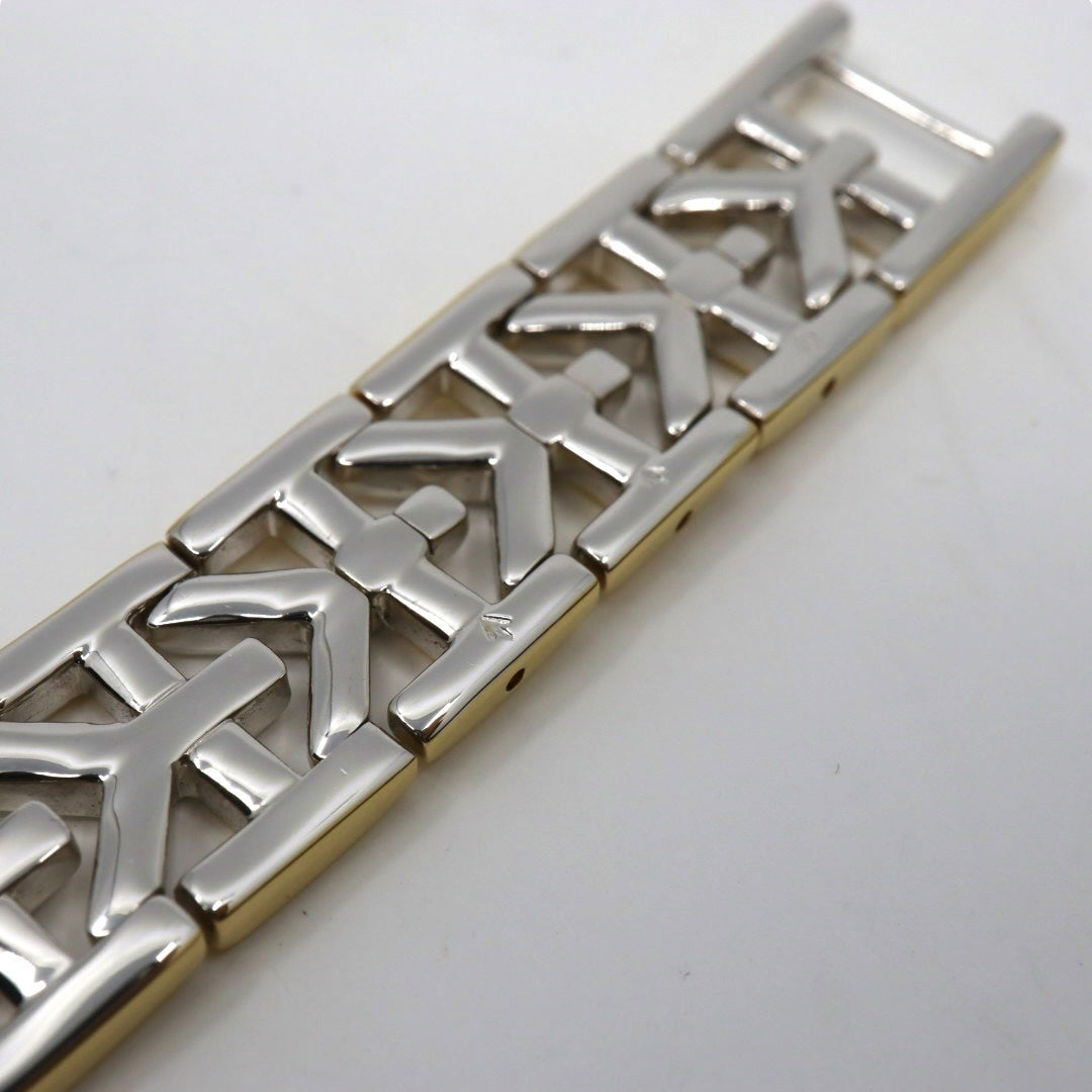 【新品同様/電池交換済】イヴサンローラン YSL 腕時計 4620-E62143 レディース クオーツ アナログ オクタゴン 八角形 ゴールド文字盤 コンビブレス ヴィンテージ クラシック エレガント ドレスウォッチ クリーニング済 G2