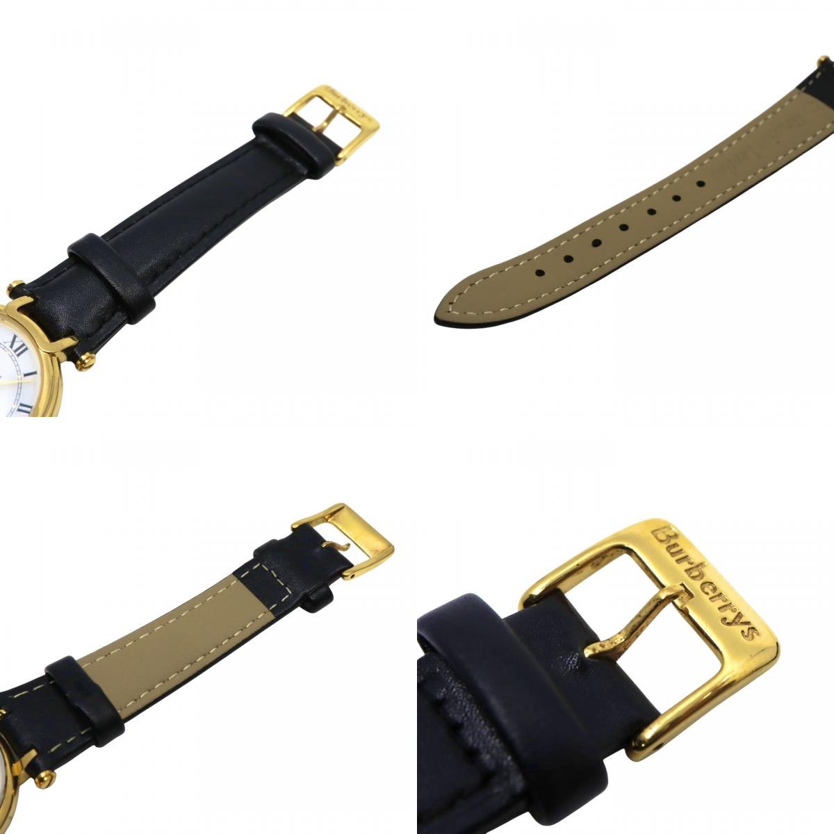 BURBERRY バーバリー 腕時計 ゴールド クオーツ ホワイト文字盤【中古】 ユニセックス